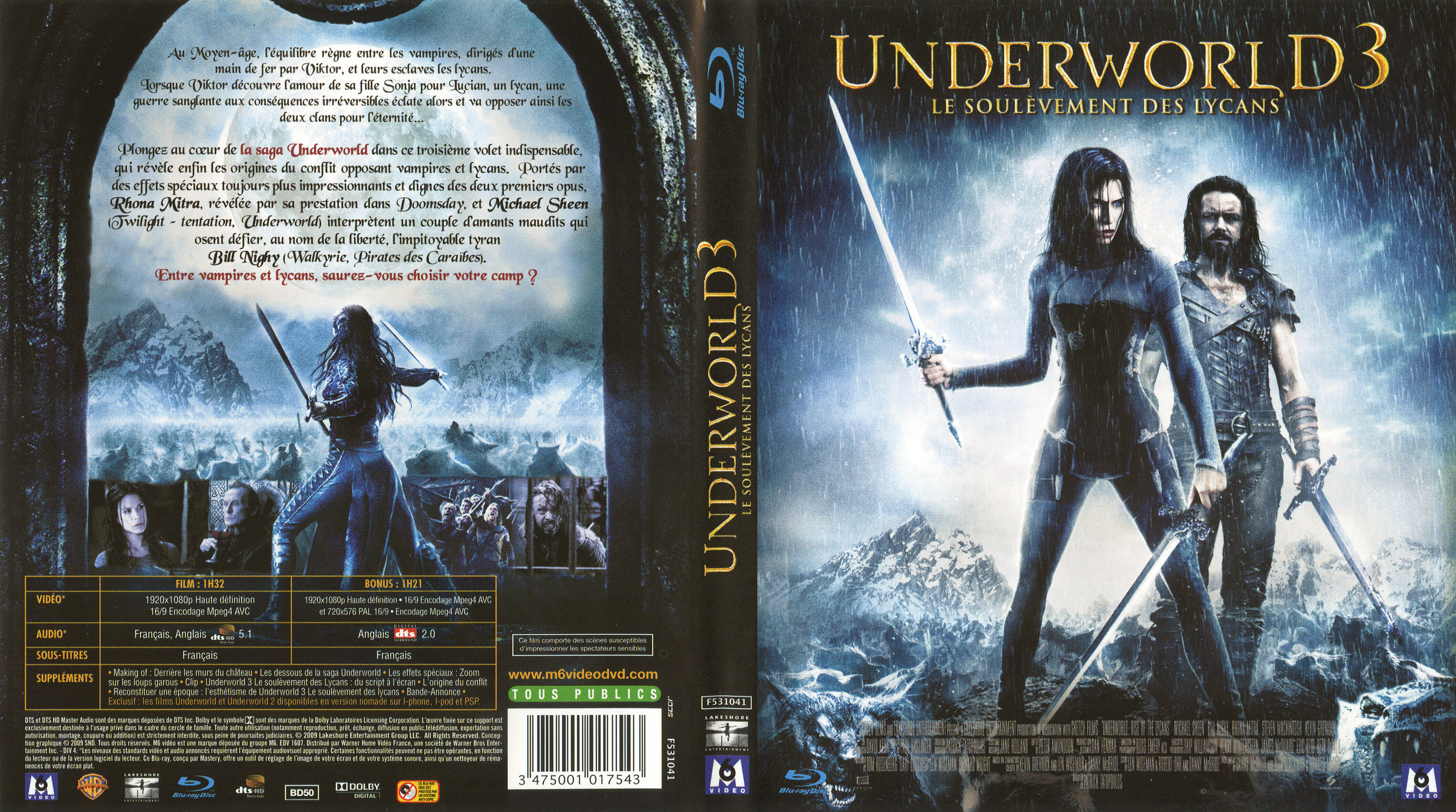 Jaquette DVD Underworld 3 (BLU-RAY)