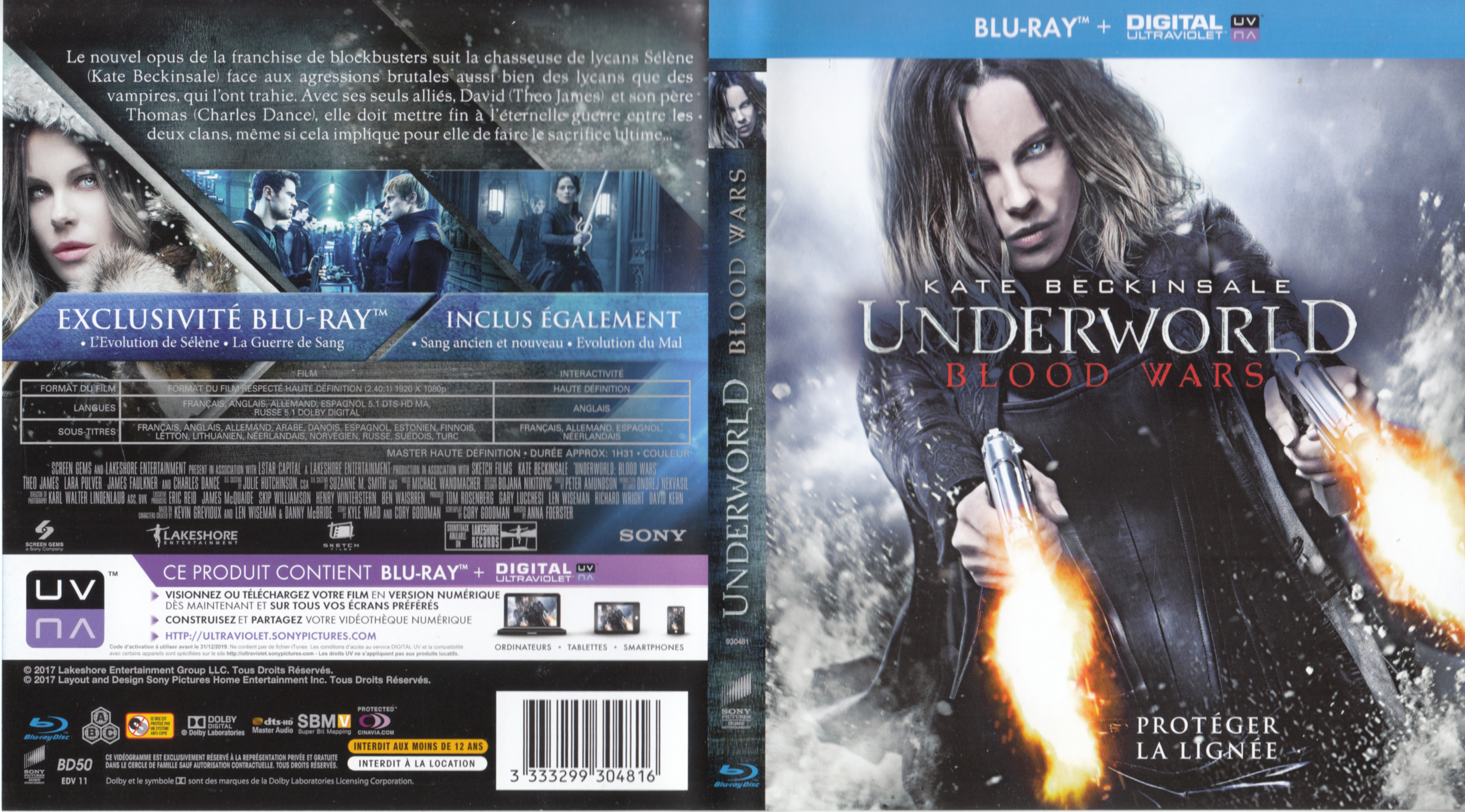 Jaquette DVD Underworld Blood Wars (BLU-RAY) v2