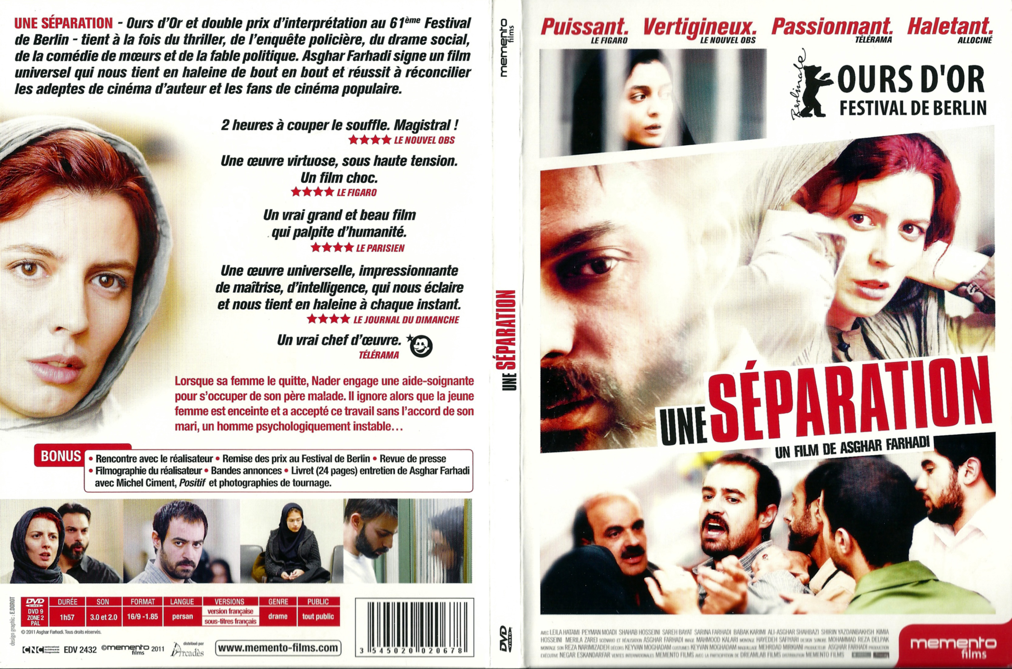 Jaquette DVD Une Sparation