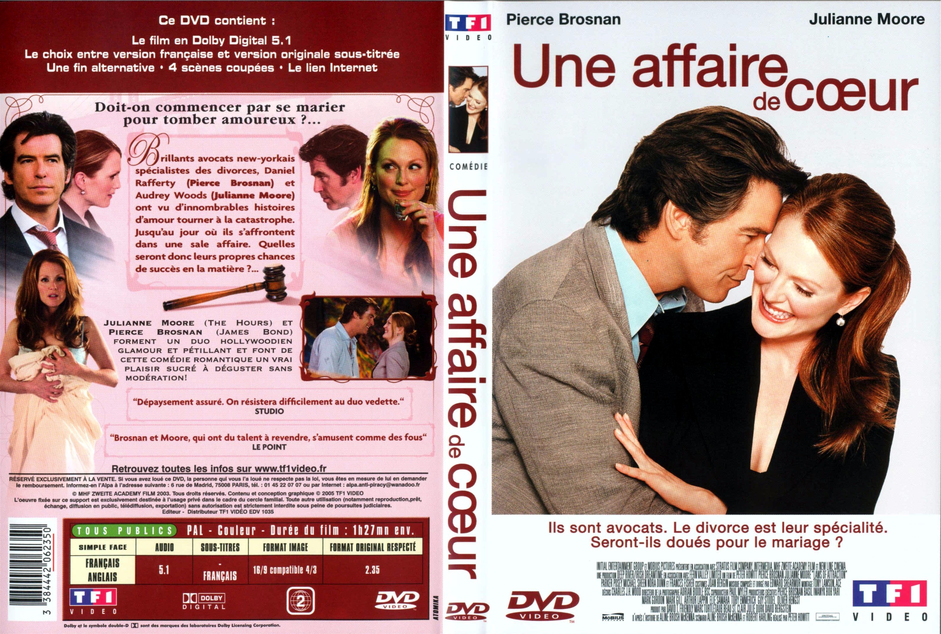 Jaquette DVD Une affaire de coeur