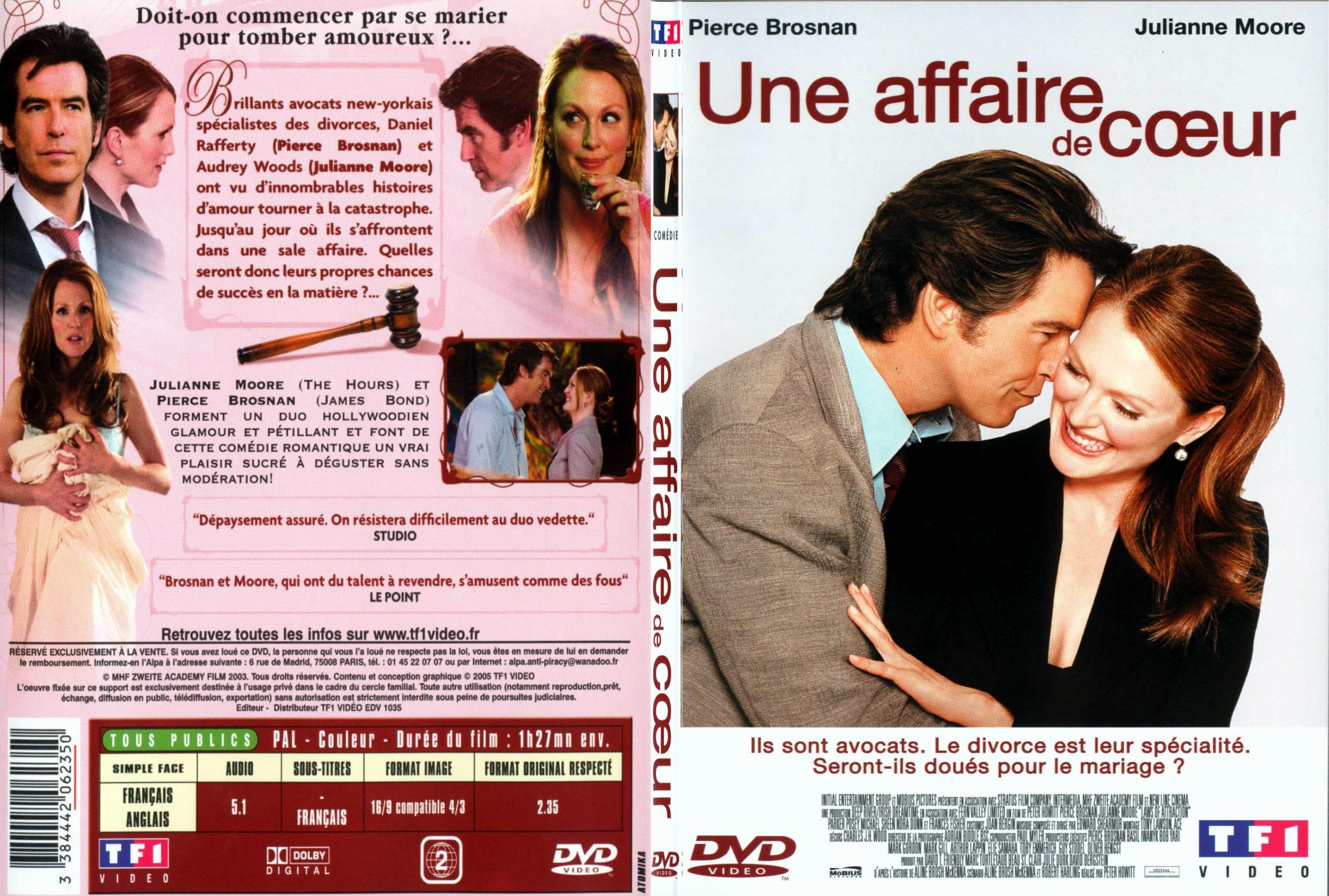 Jaquette DVD Une affaire de coeur - SLIM