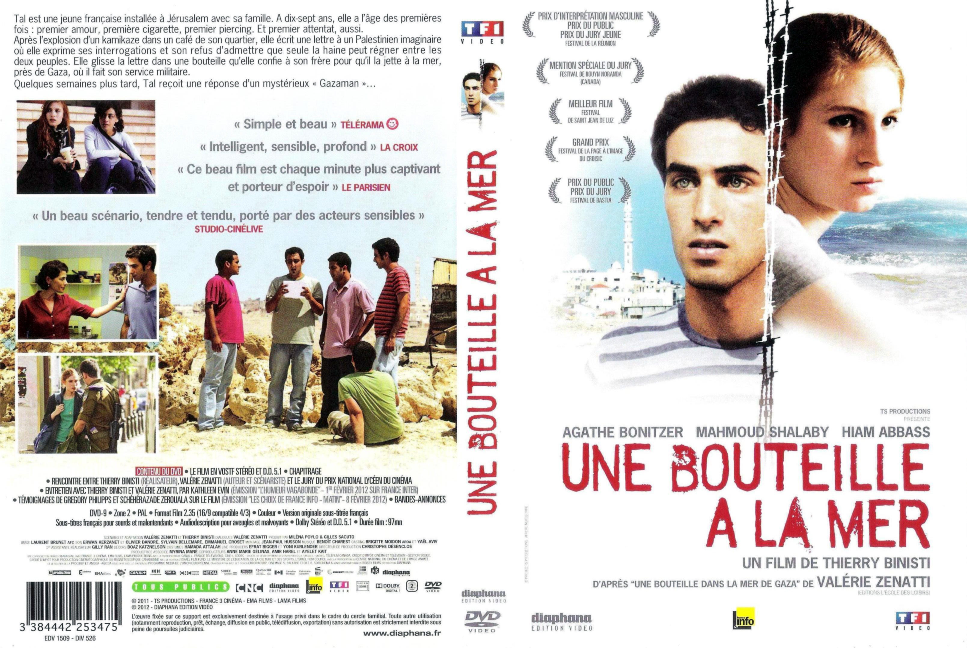 Jaquette DVD Une bouteille  la mer (2011)