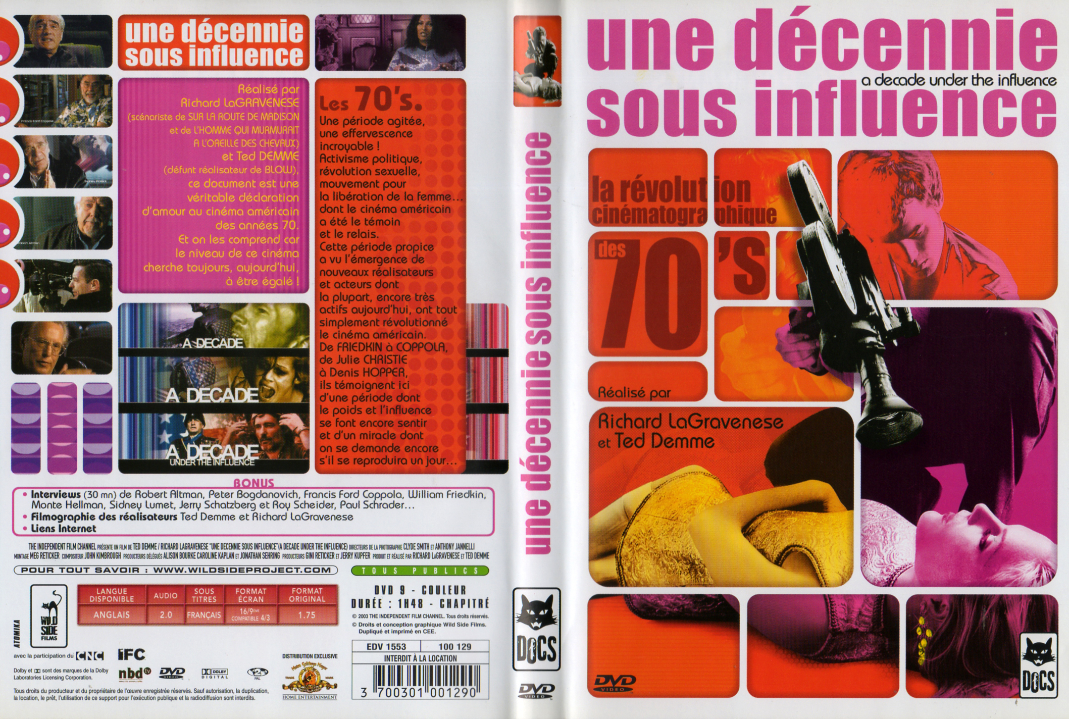 Jaquette DVD Une dcennie sous influence