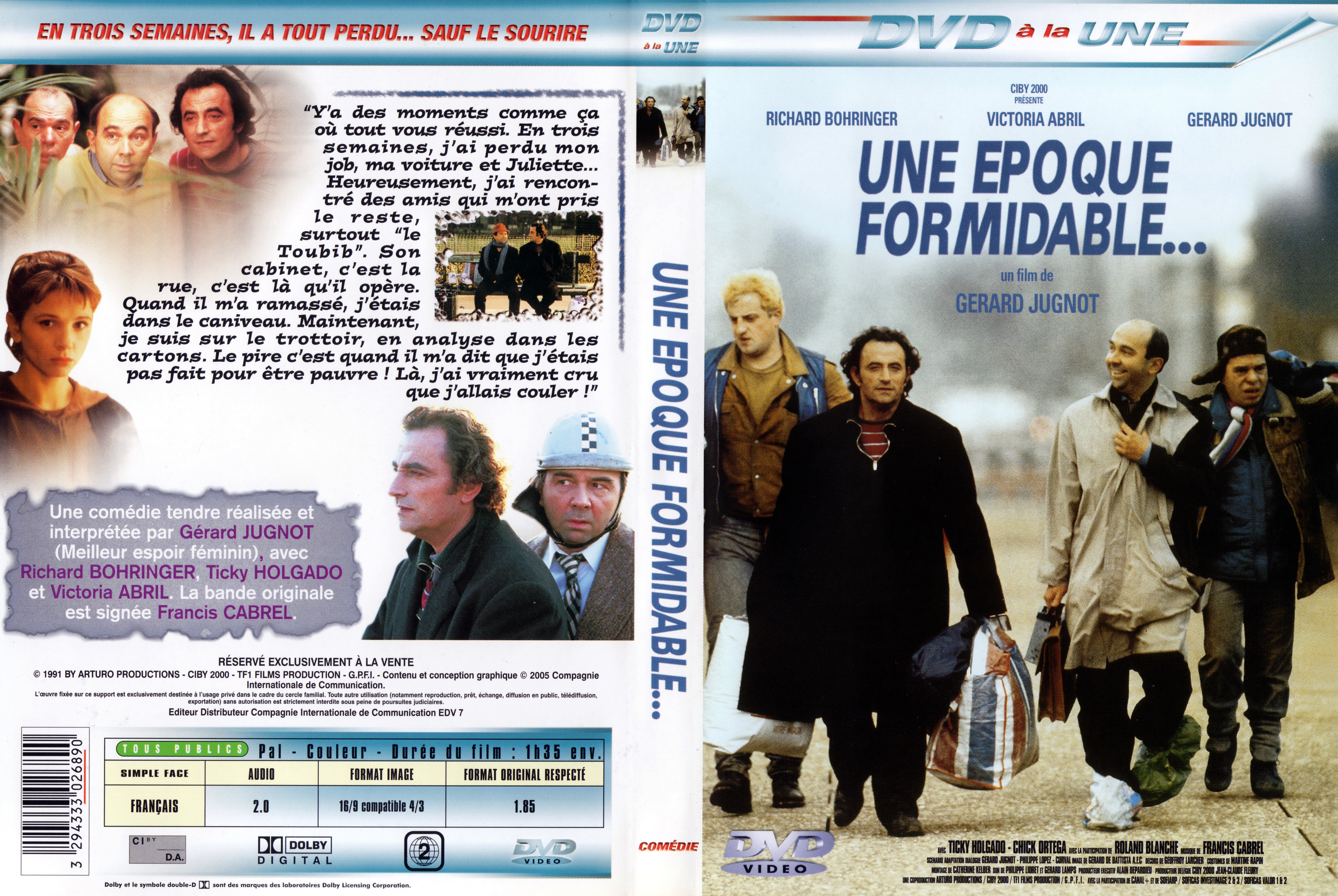 Jaquette DVD Une poque formidable