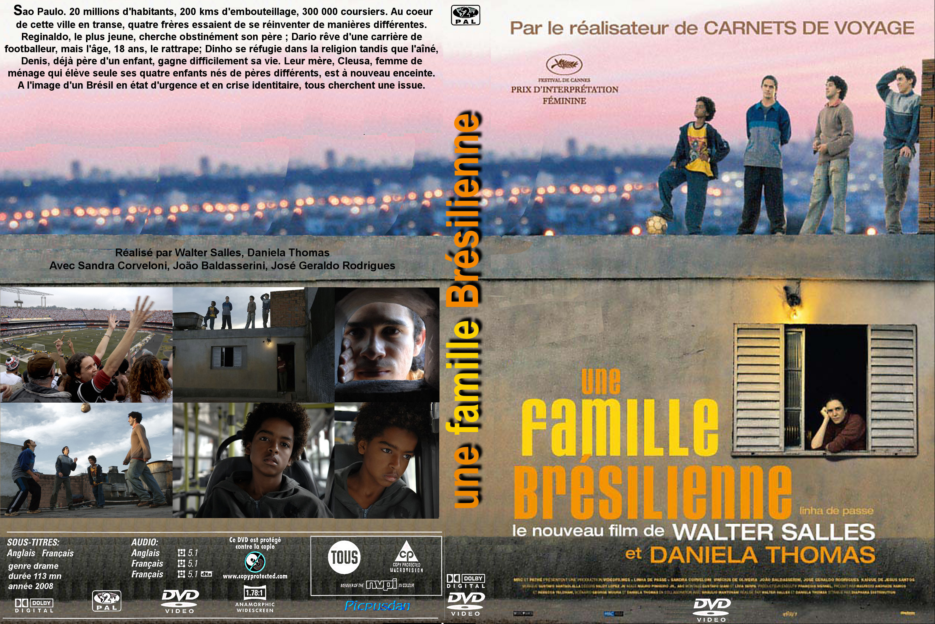 Jaquette DVD Une famille brsilienne custom