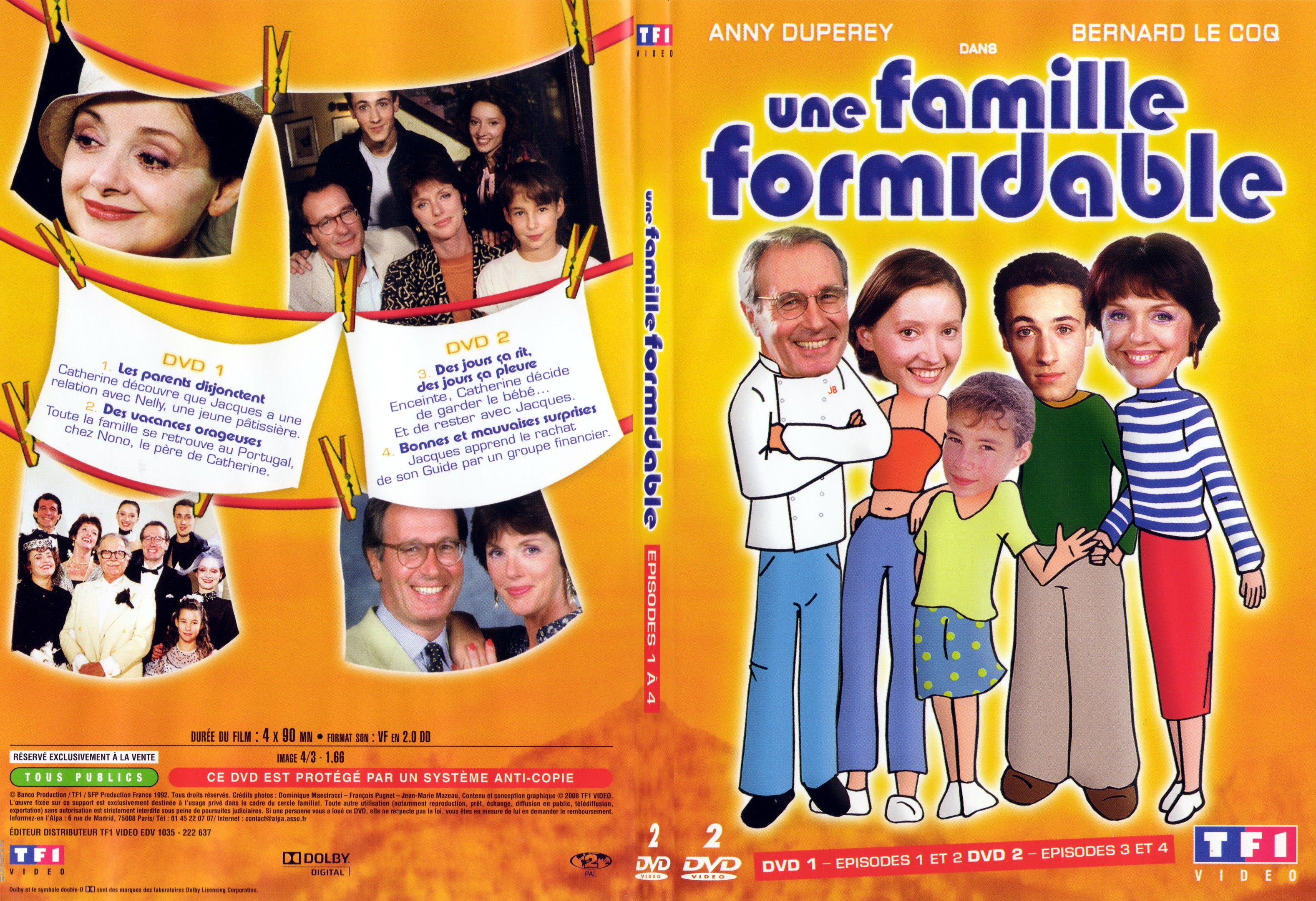 Jaquette DVD Une famille formidable pisode 1  4 Saison 1 et 2 - SLIM