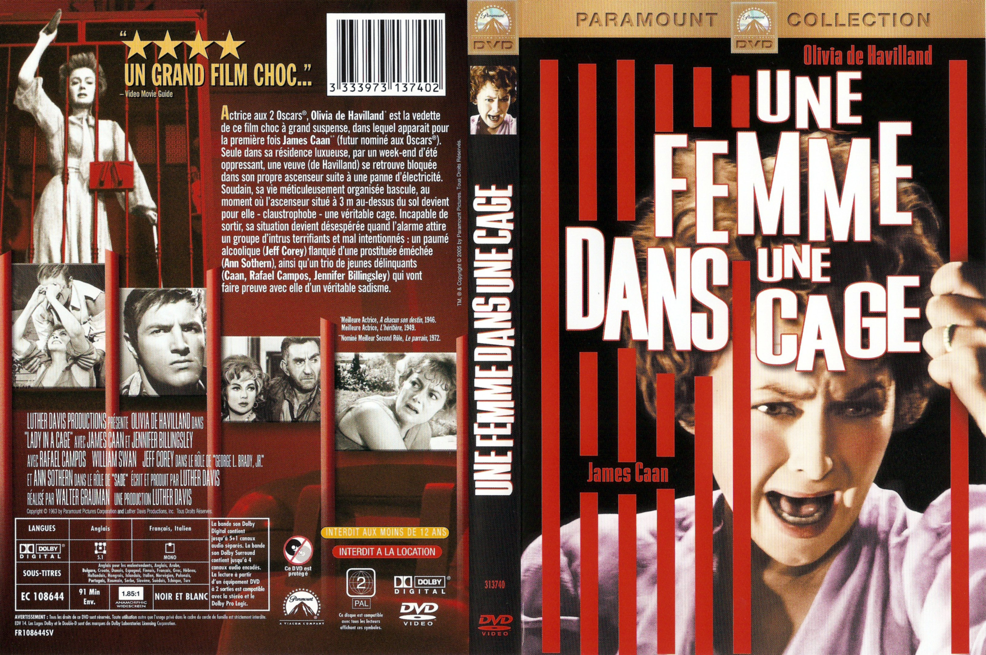 Jaquette DVD Une femme dans une cage