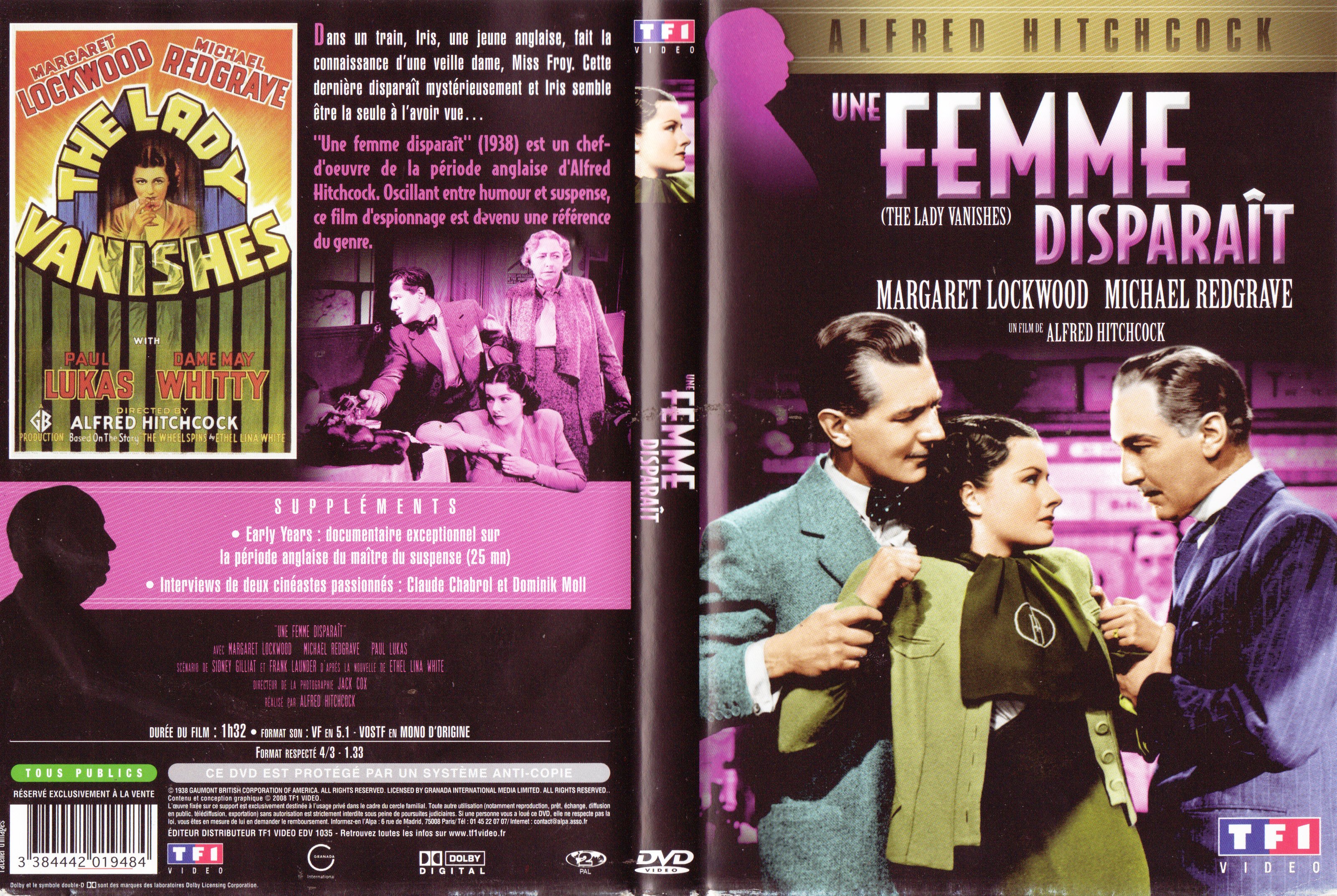 Jaquette DVD Une femme disparat v3