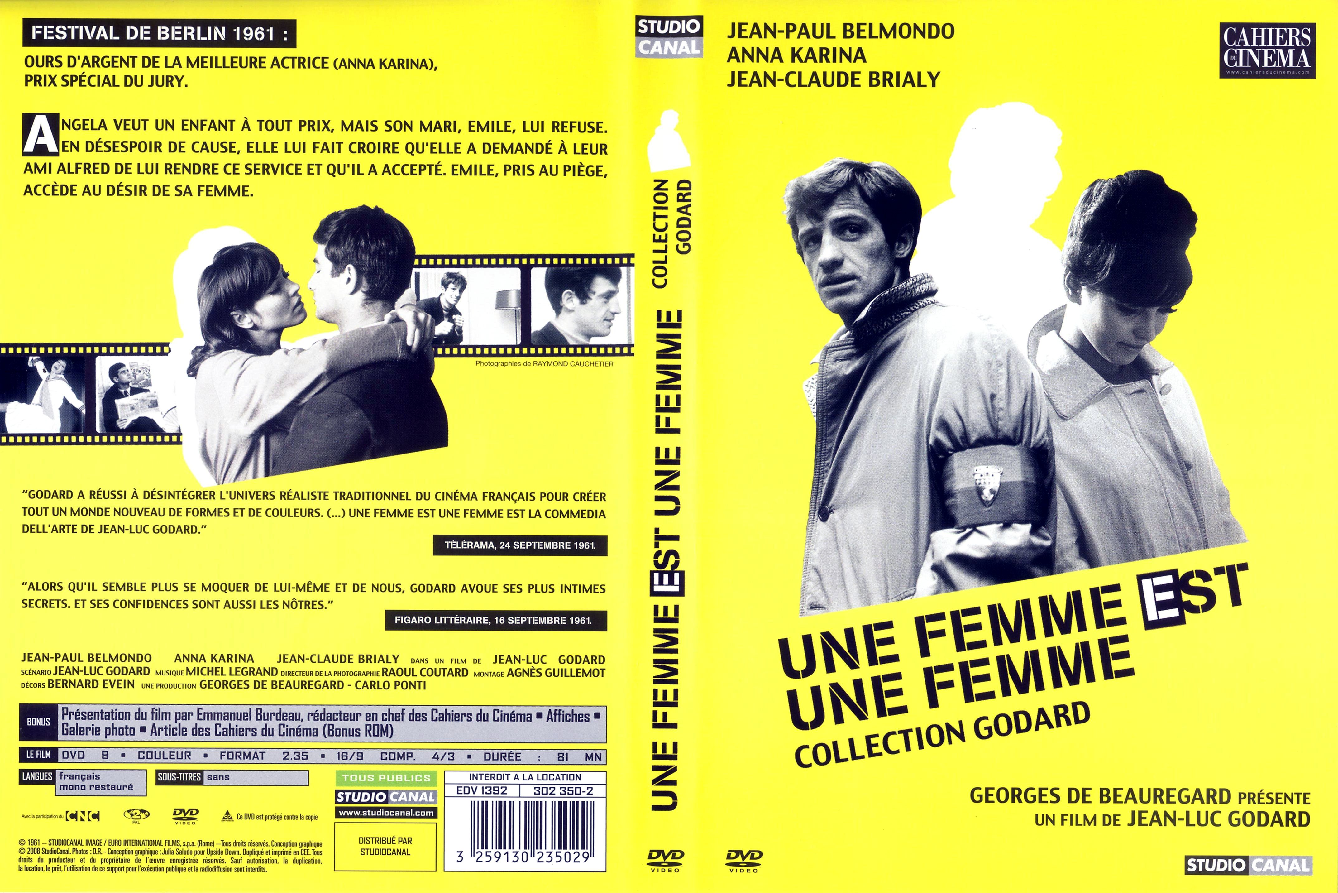 Jaquette DVD Une femme est une femme v3