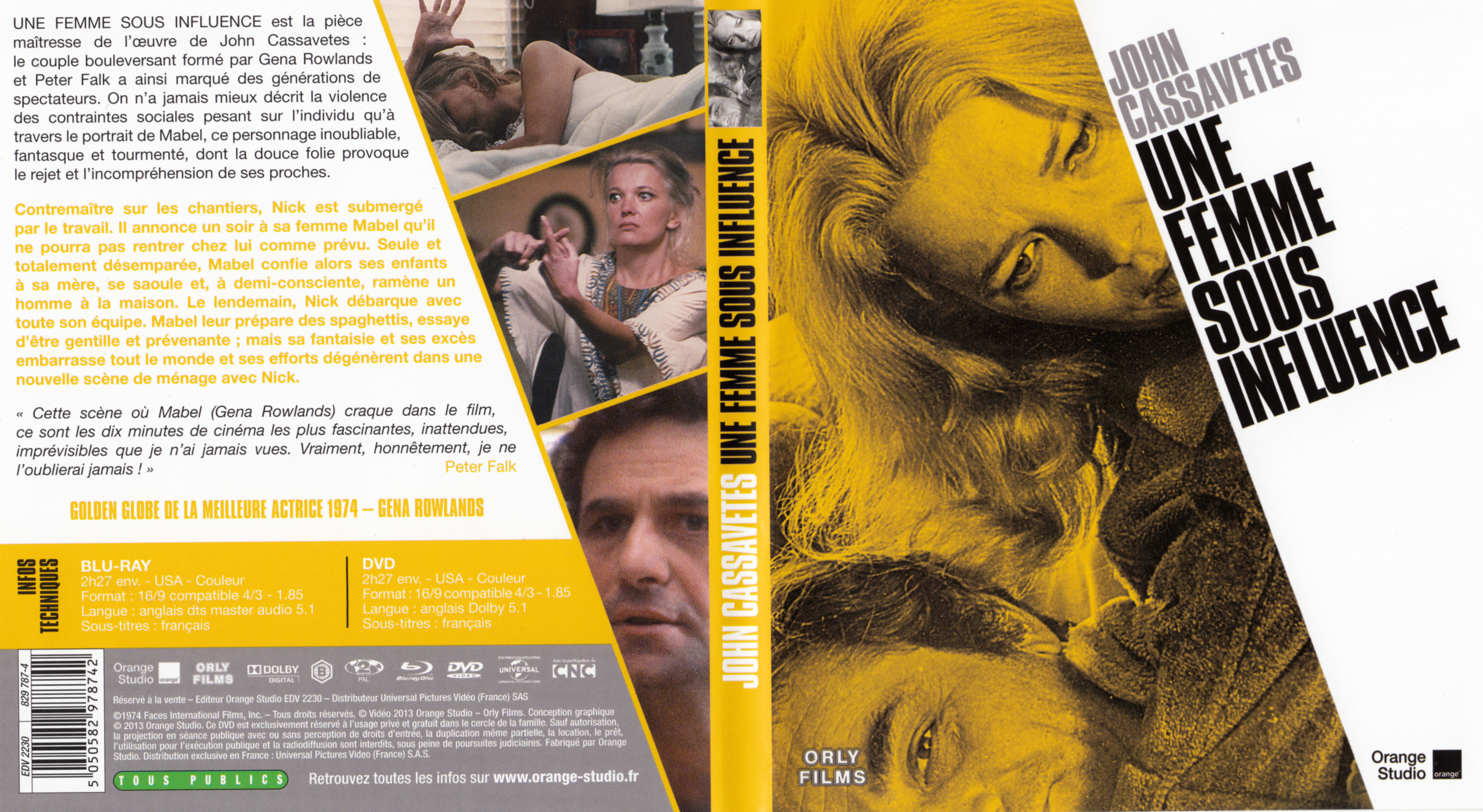 Jaquette DVD Une femme sous influence (BLU-RAY)