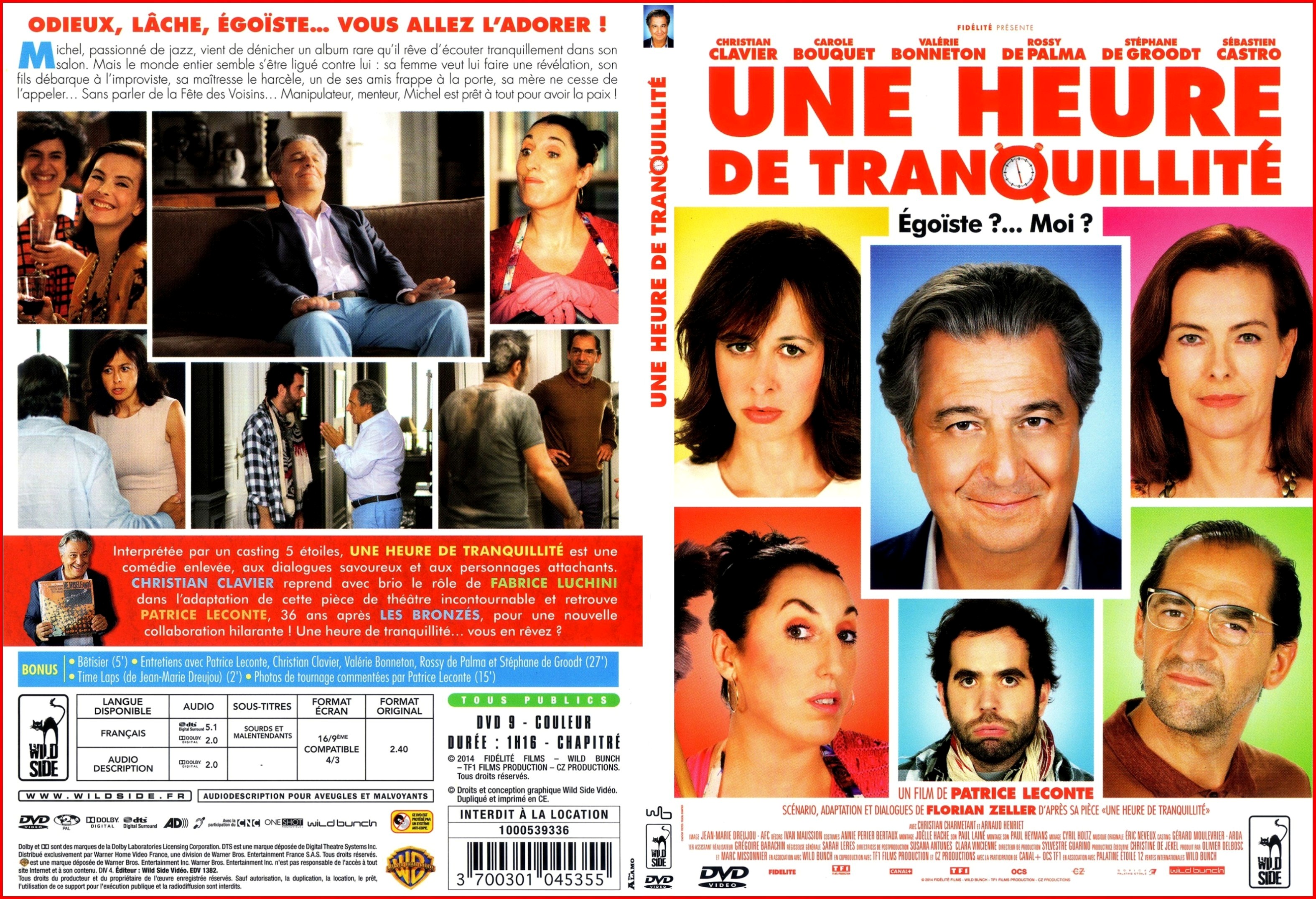 Jaquette DVD Une heure de tranquillit - SLIM