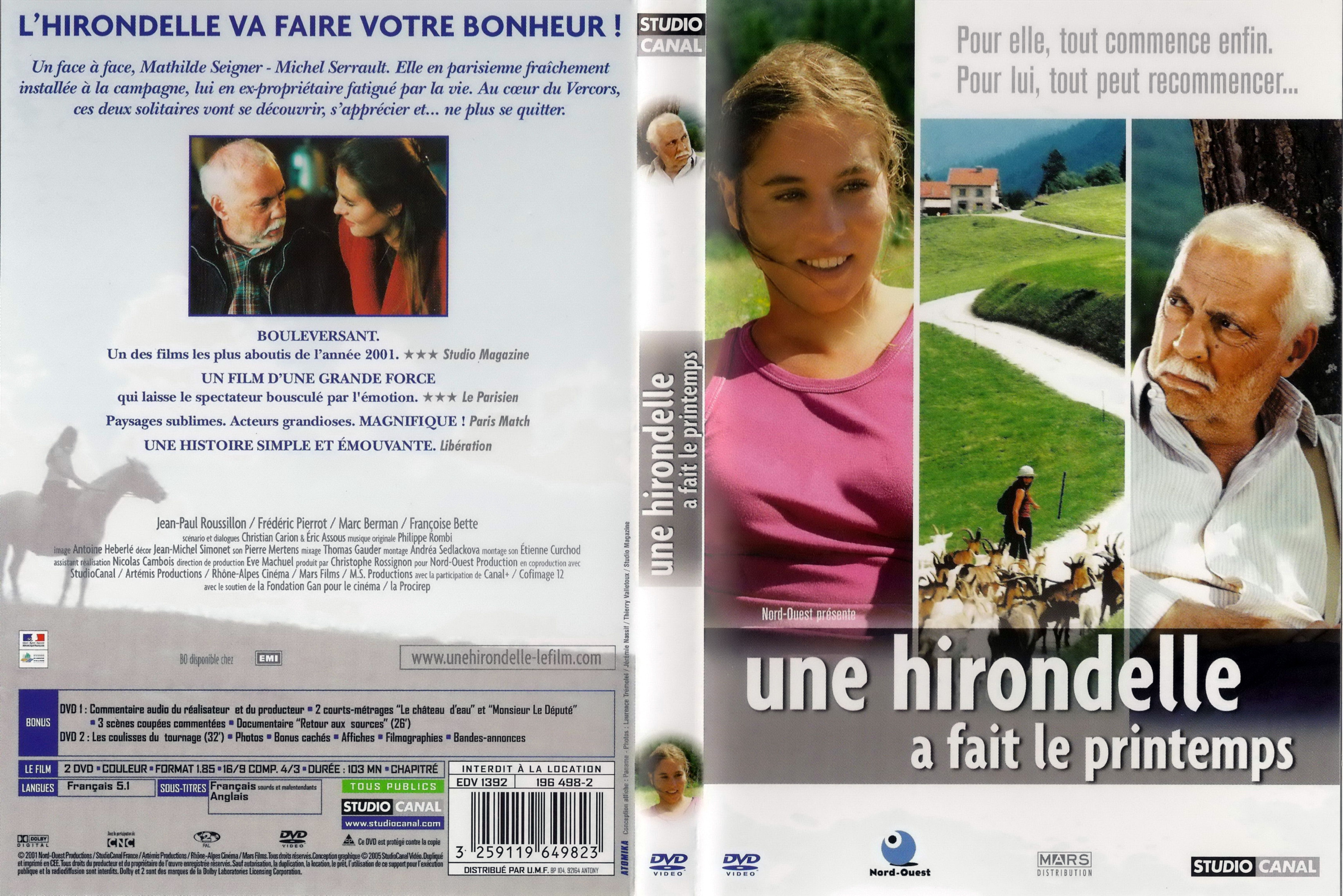 Jaquette DVD Une hironelle a fait le printemps