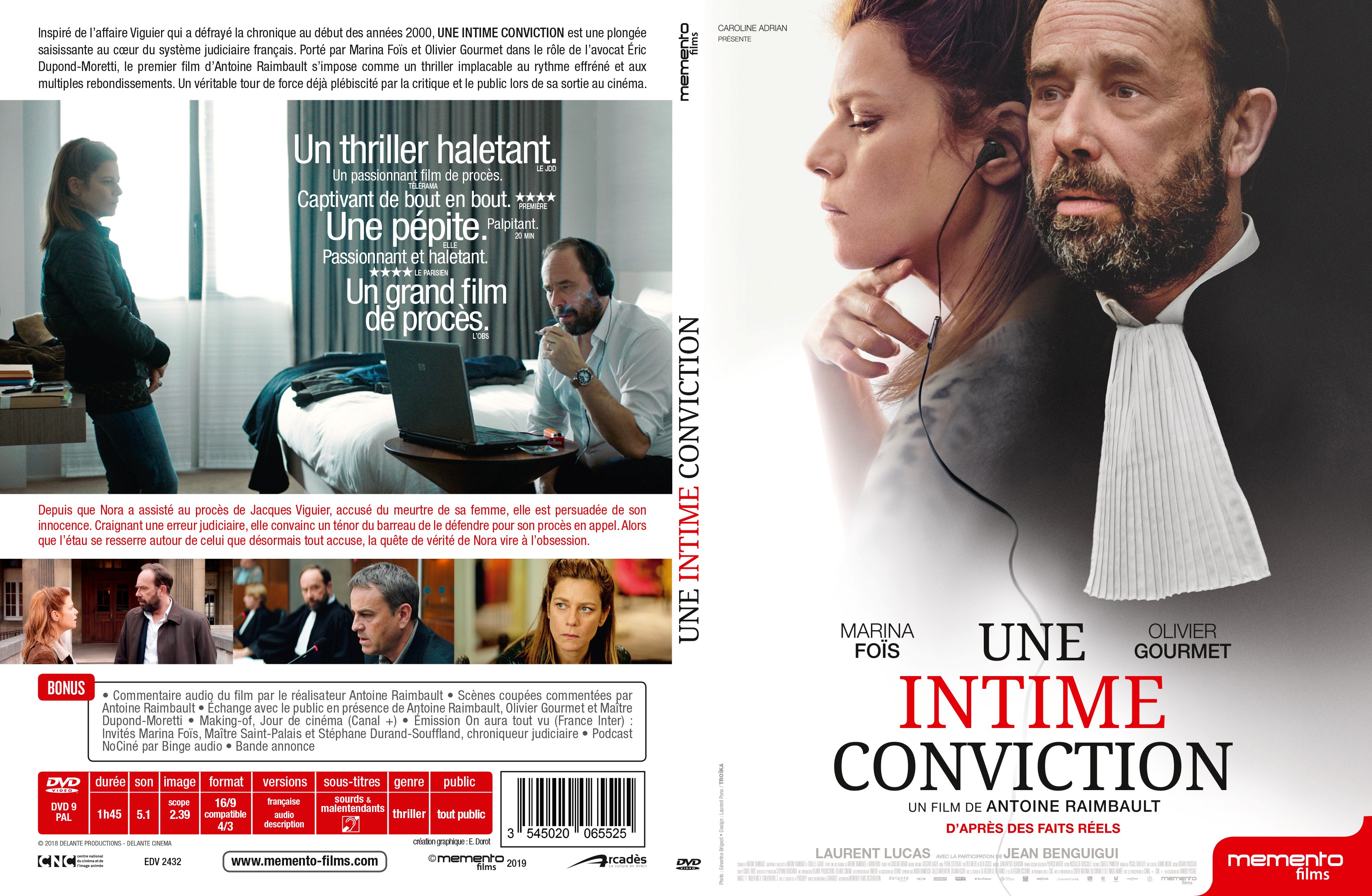 Jaquette DVD Une intime conviction