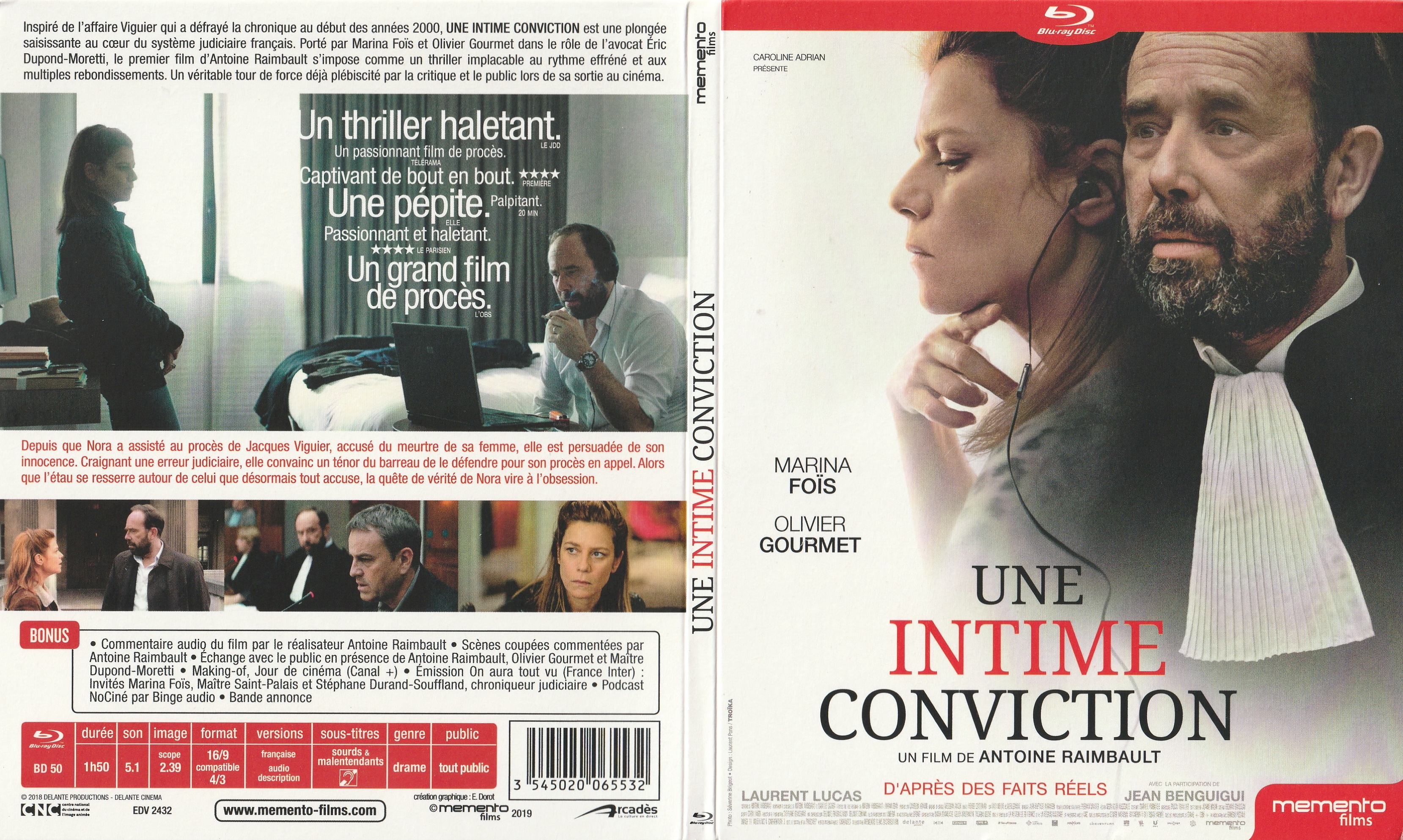 Jaquette DVD Une intime conviction (BLU-RAY)