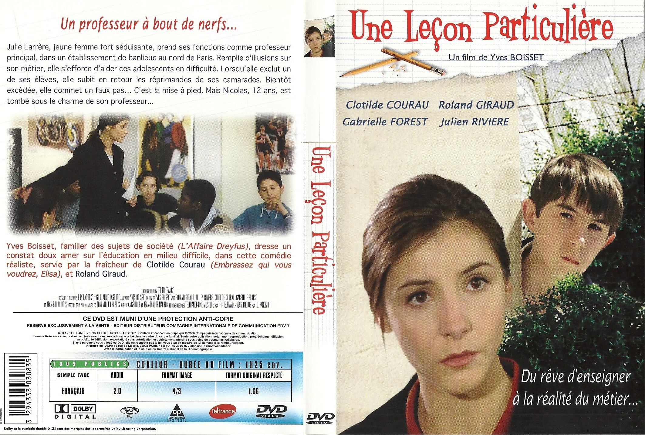 Jaquette DVD Une lecon particulire