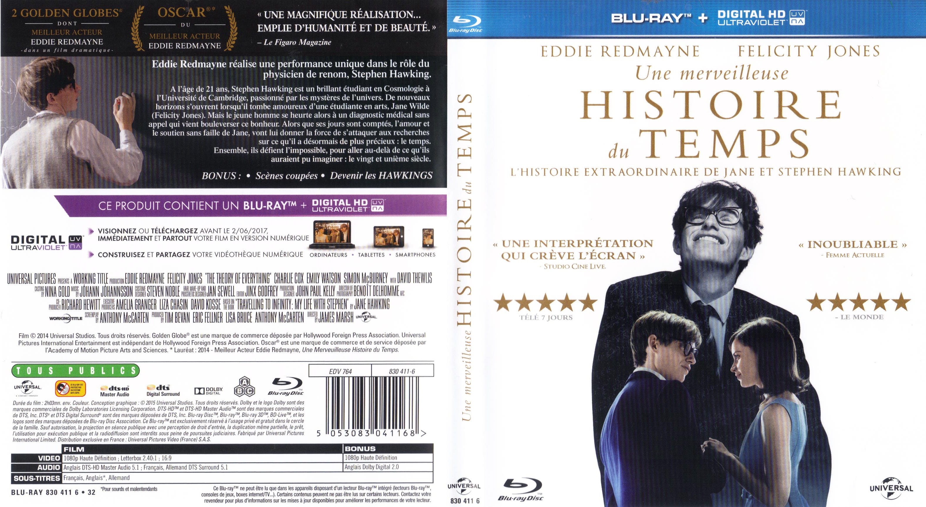 Jaquette DVD Une merveilleuse histoire du temps (BLU-RAY)