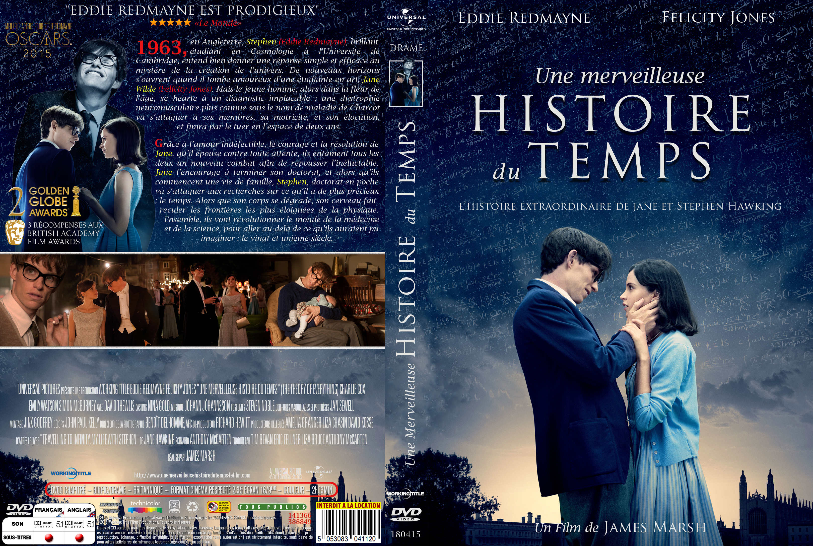 Jaquette DVD Une merveilleuse histoire du temps custom