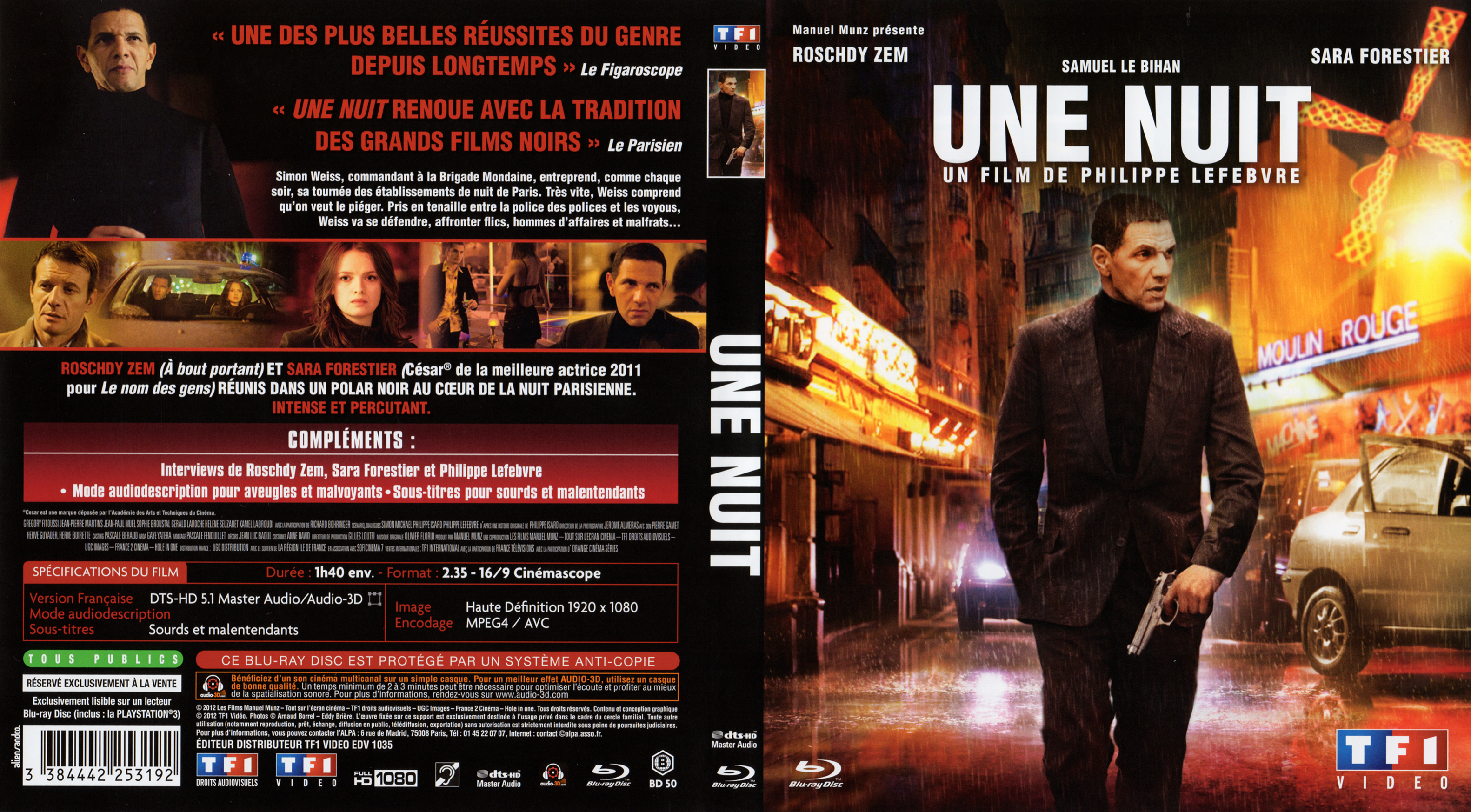 Jaquette DVD Une nuit (BLU-RAY)