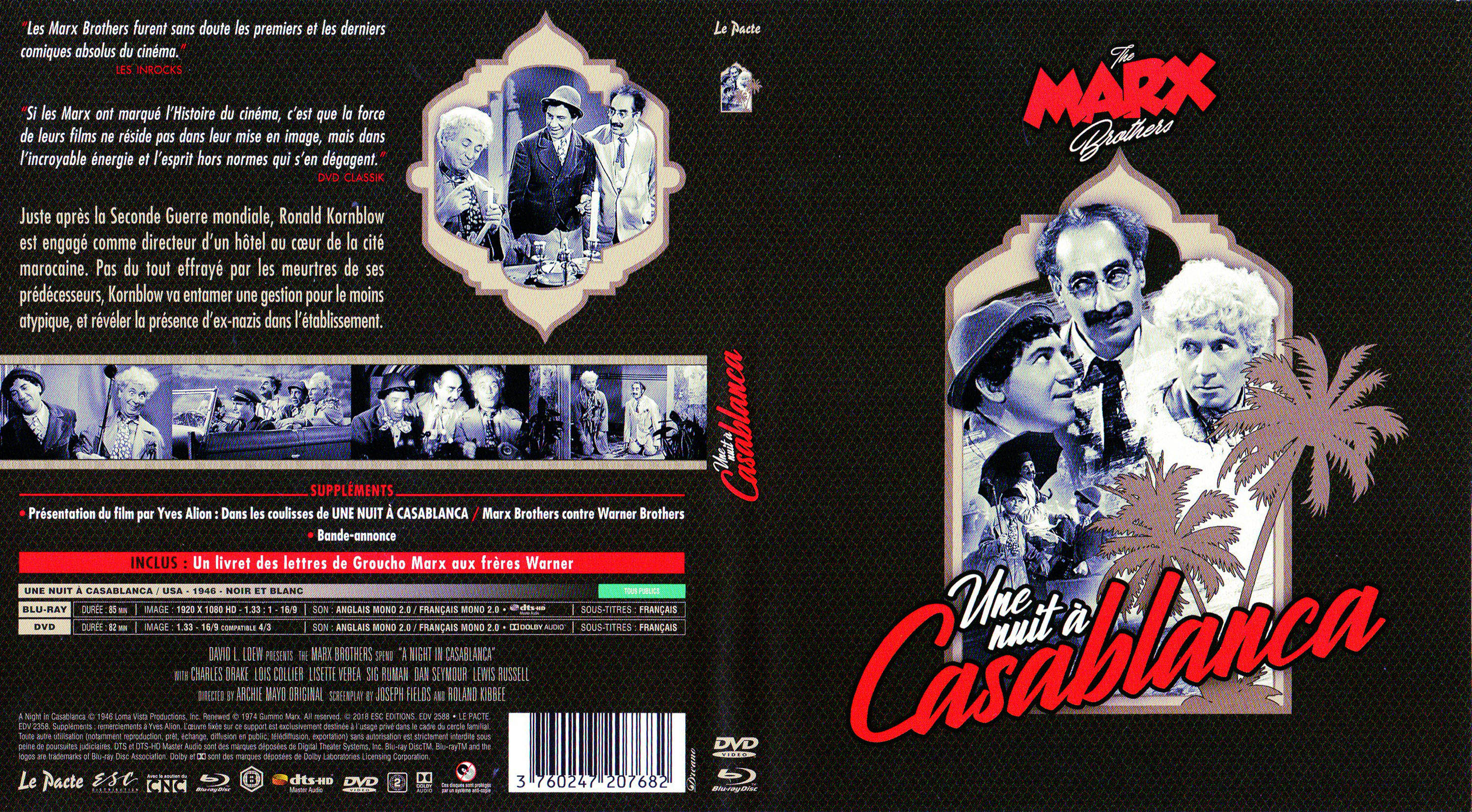 Jaquette DVD Une nuit  Casablanca (BLU-RAY)