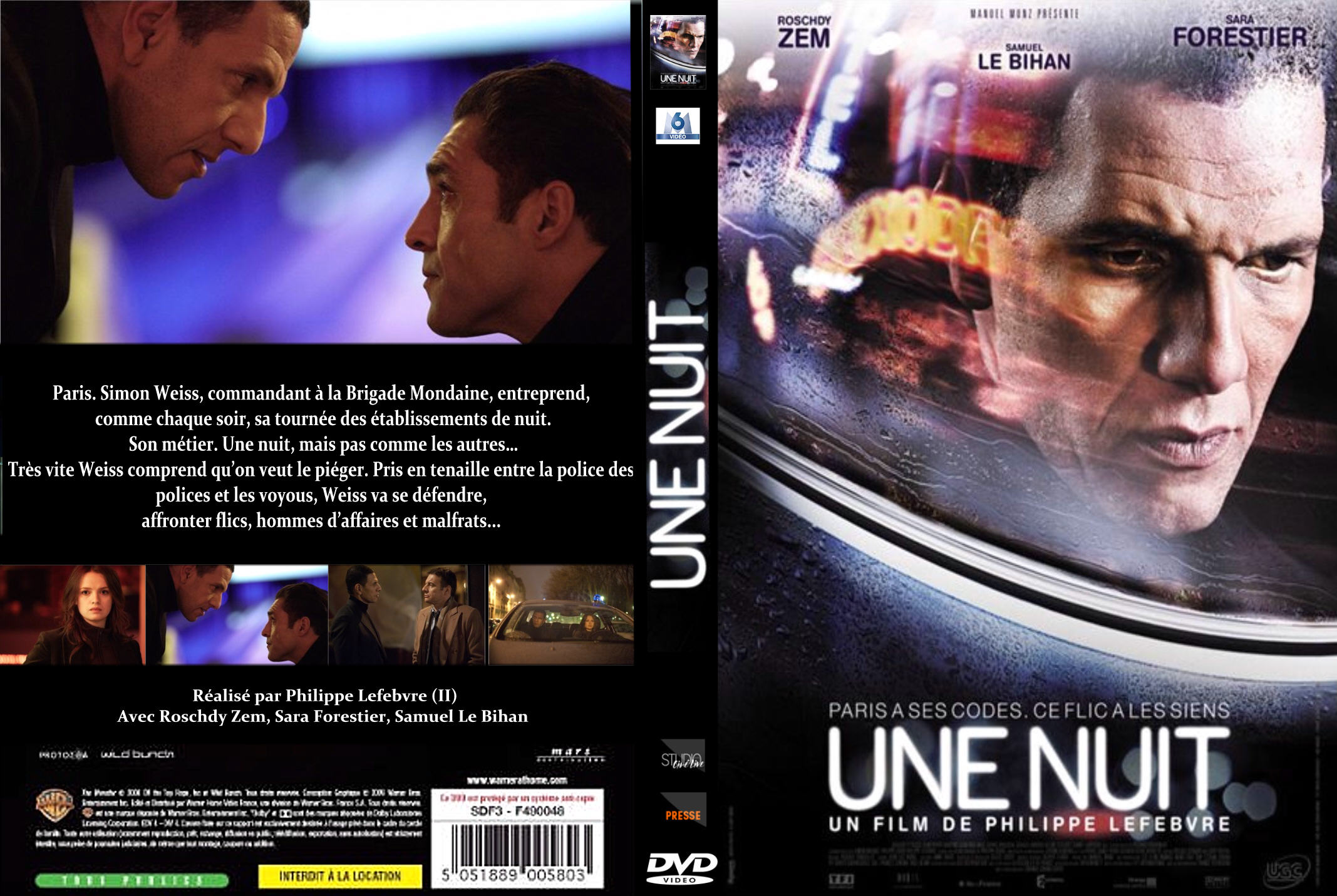 Jaquette DVD Une nuit custom