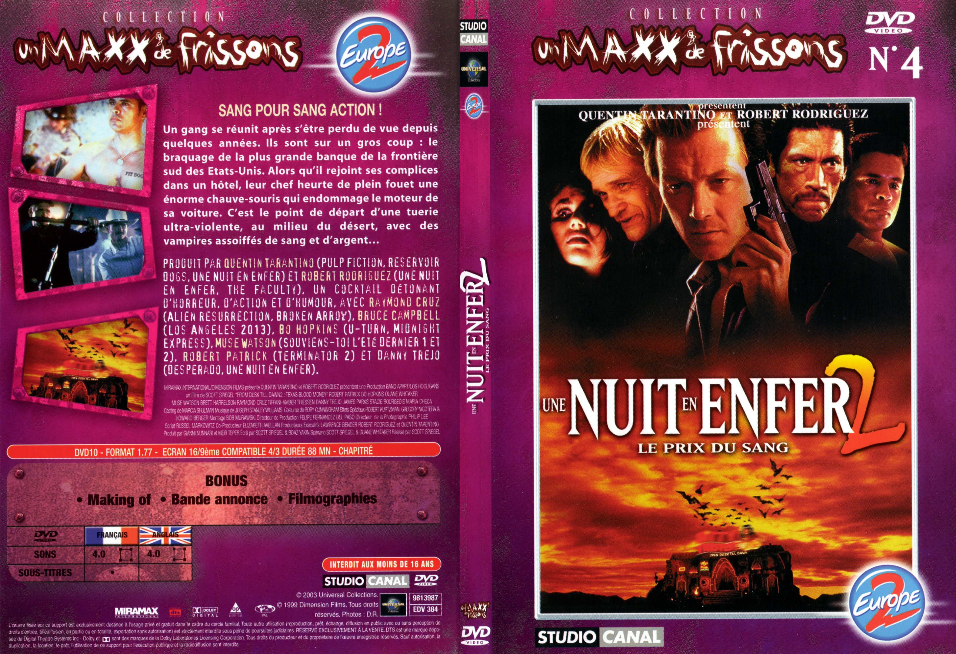 Jaquette DVD Une nuit en enfer 2 - SLIM v2