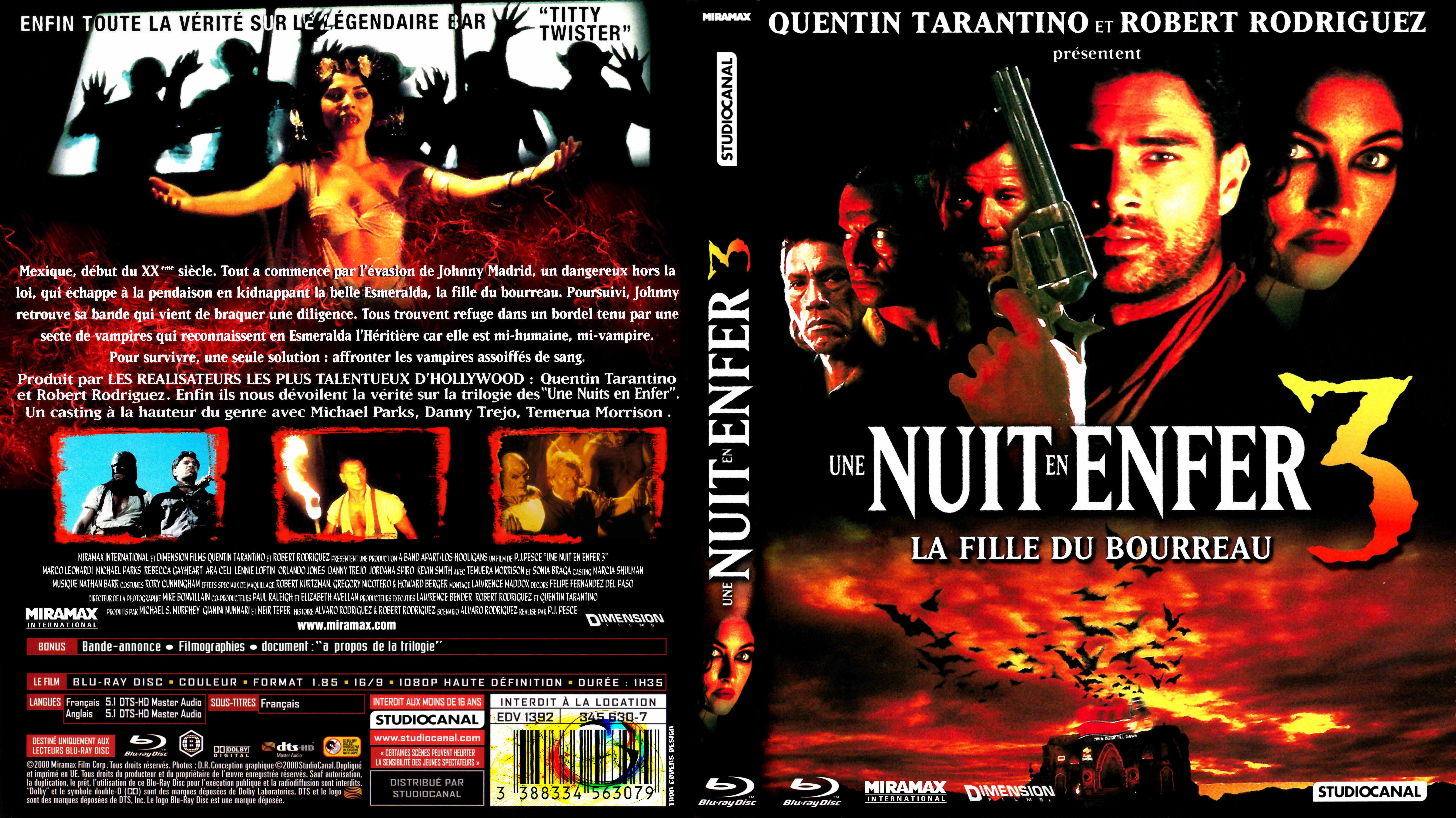 Jaquette DVD Une nuit en enfer 3 custom (BLU-RAY)