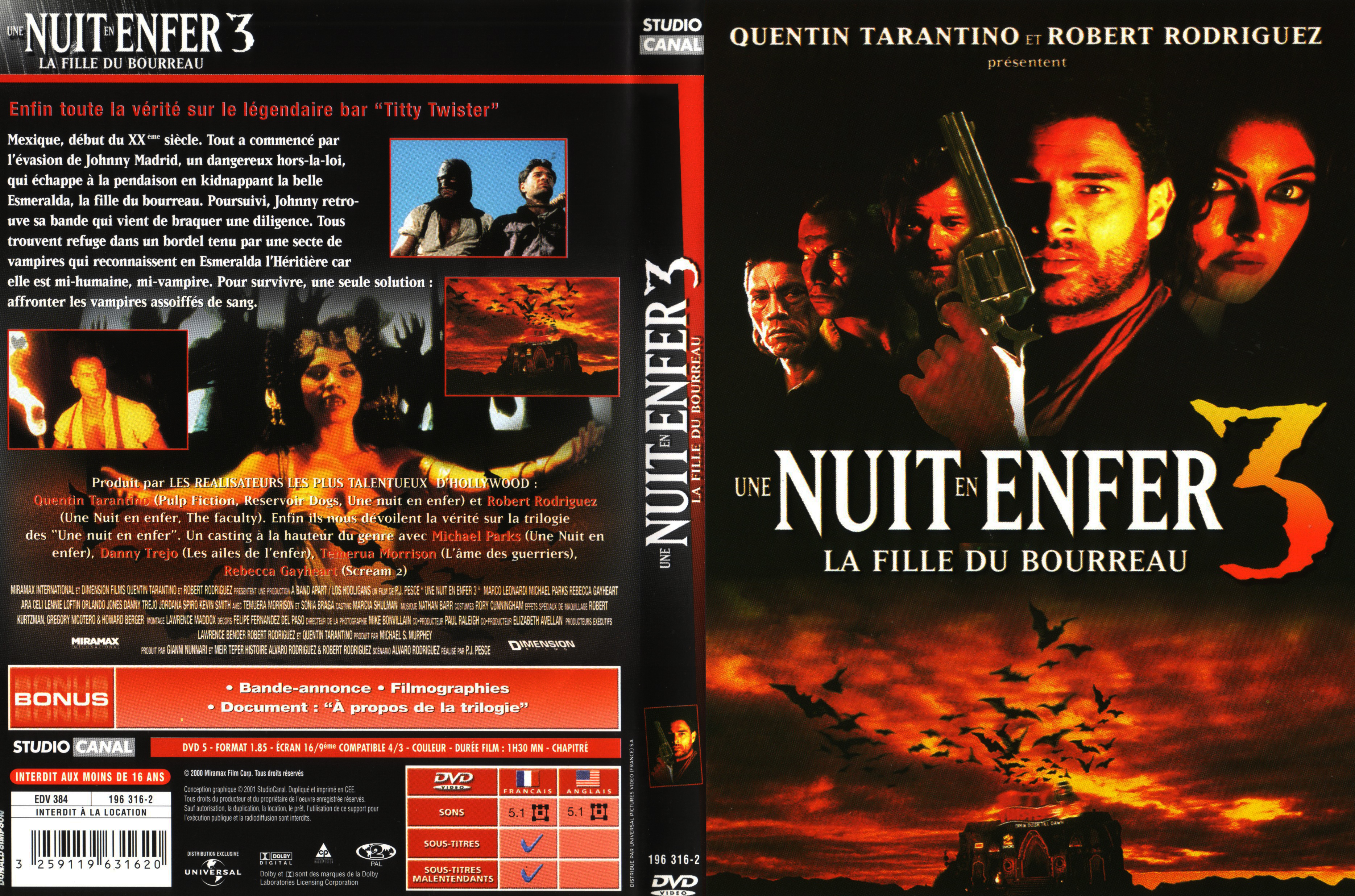 Jaquette DVD Une nuit en enfer 3 v3