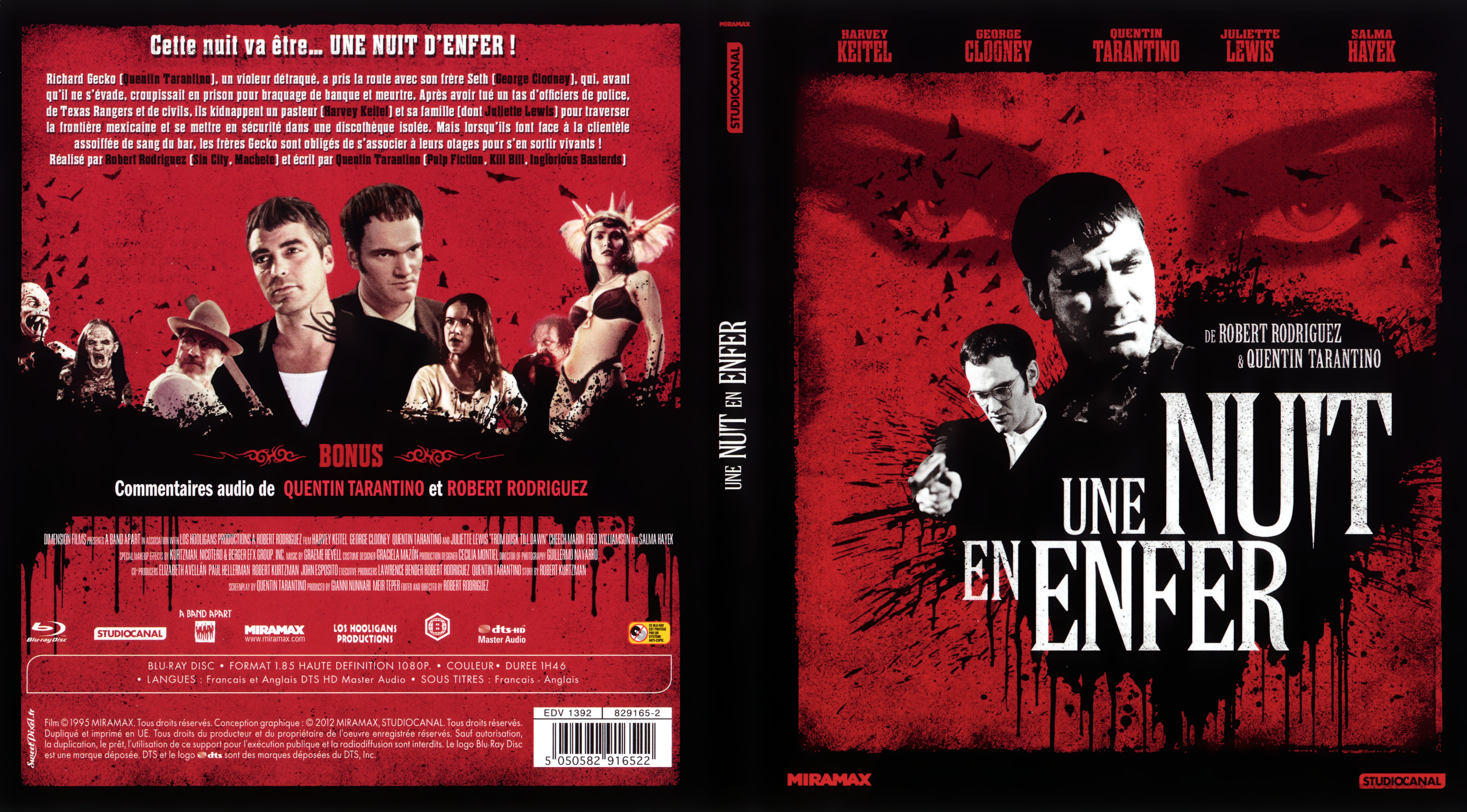 Jaquette DVD Une nuit en enfer (BLU-RAY) v2