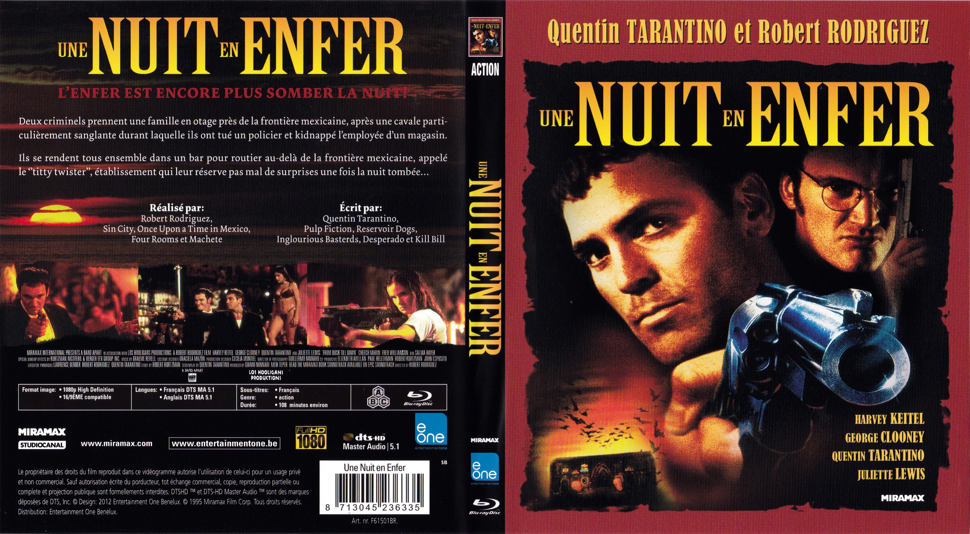 Jaquette DVD Une nuit en enfer (BLU-RAY) v3