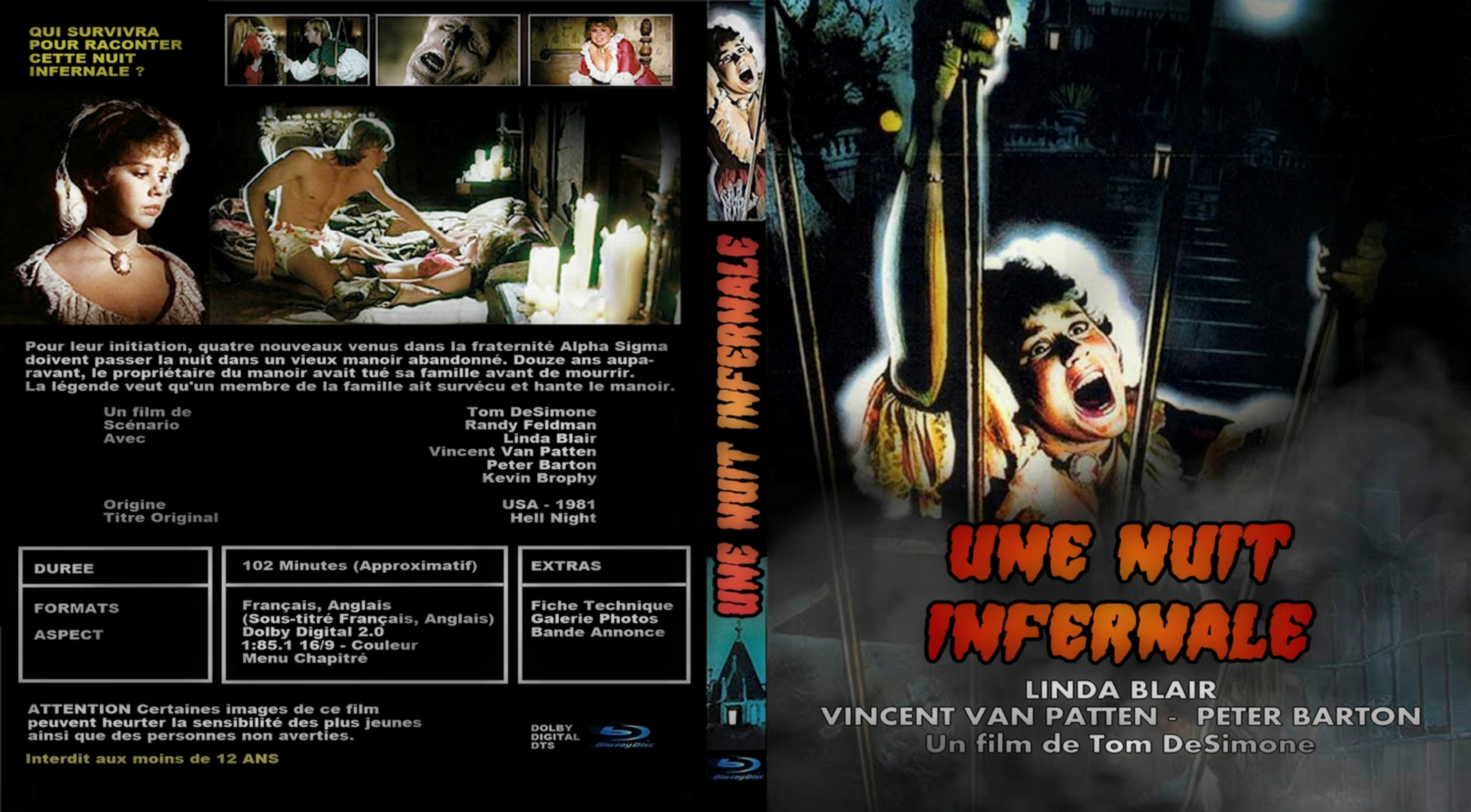 Jaquette DVD Une nuit infernale custom (BLU-RAY)