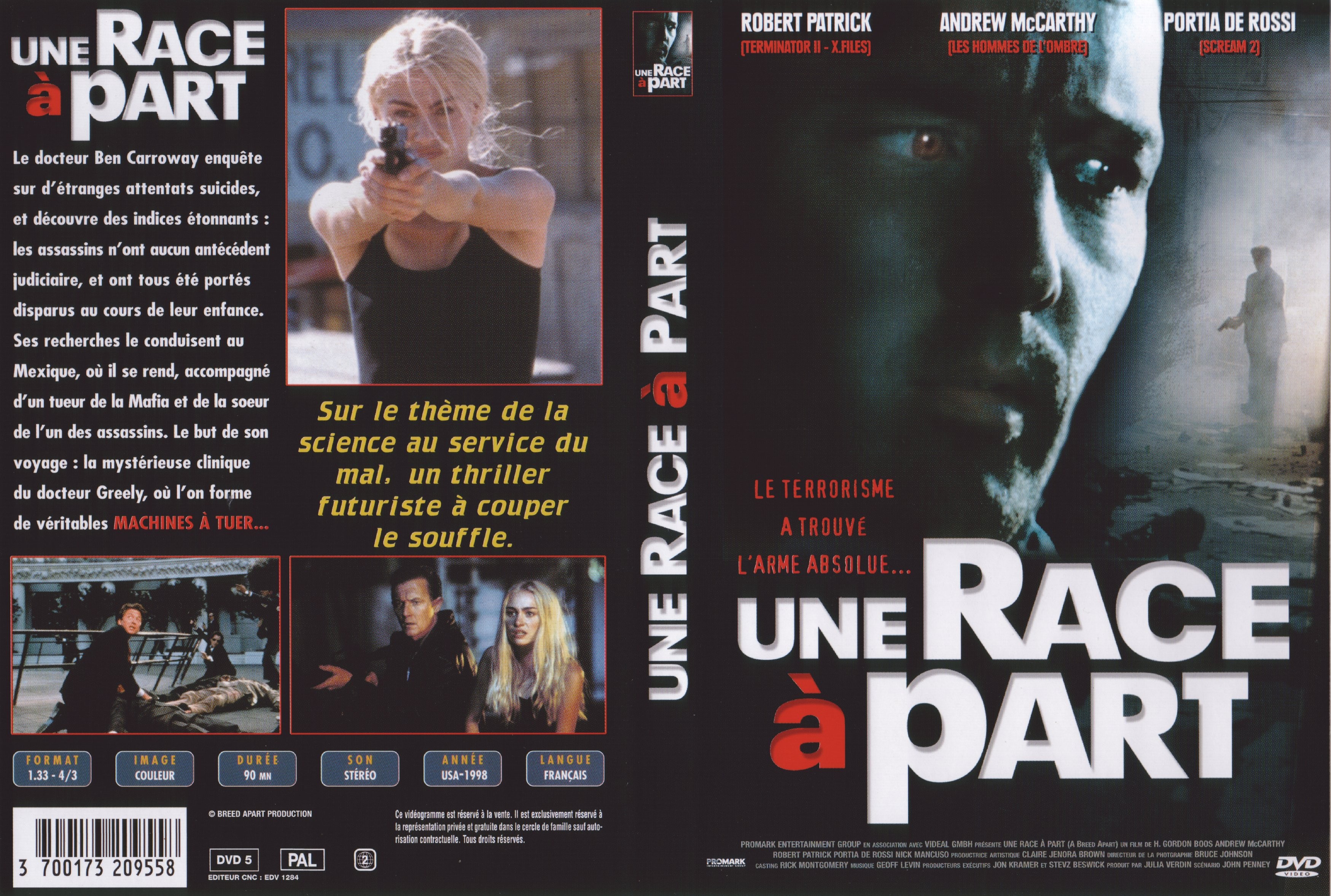 Jaquette DVD Une race  part