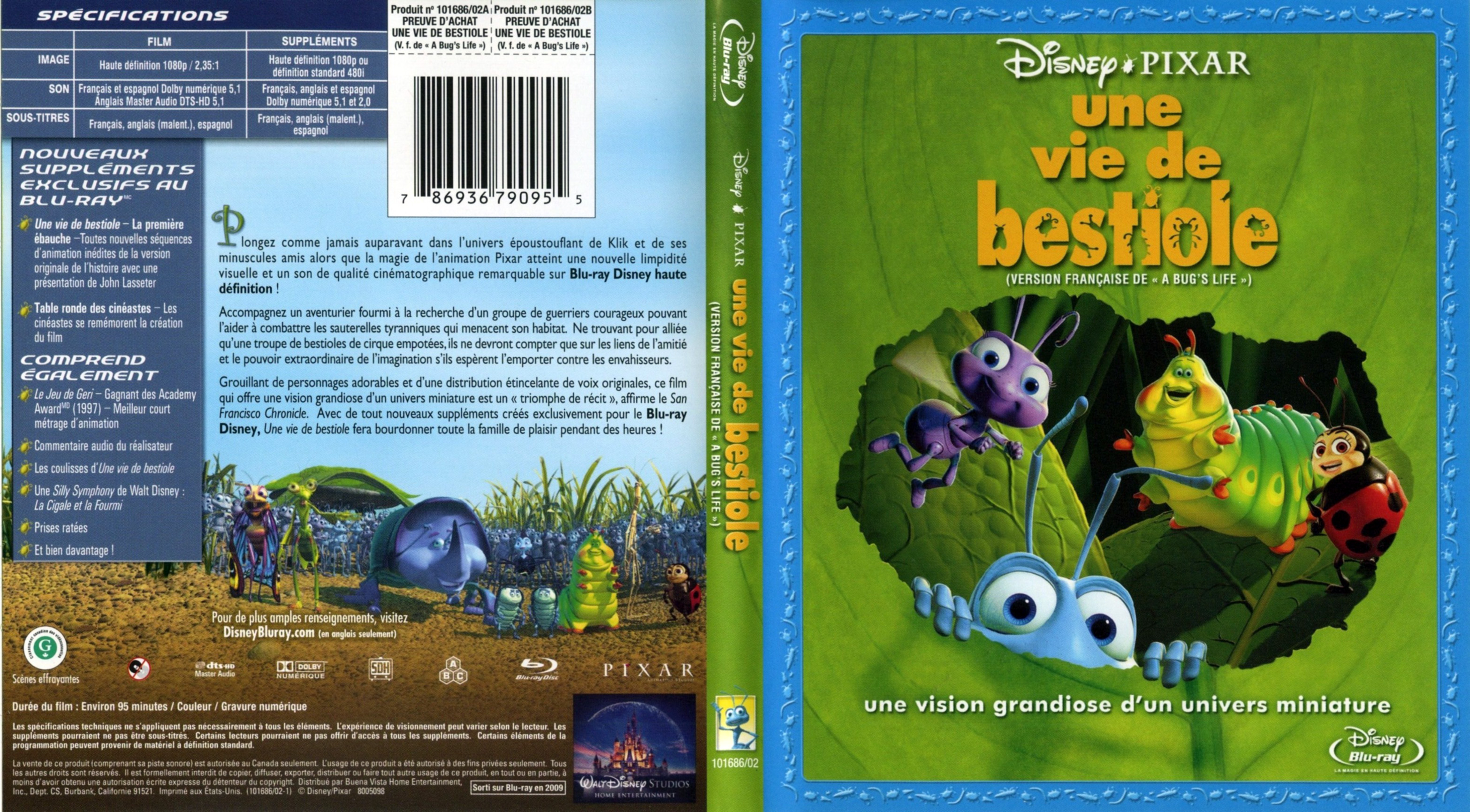 Jaquette DVD Une vie de bestiole (Canadienne) (BLU-RAY)