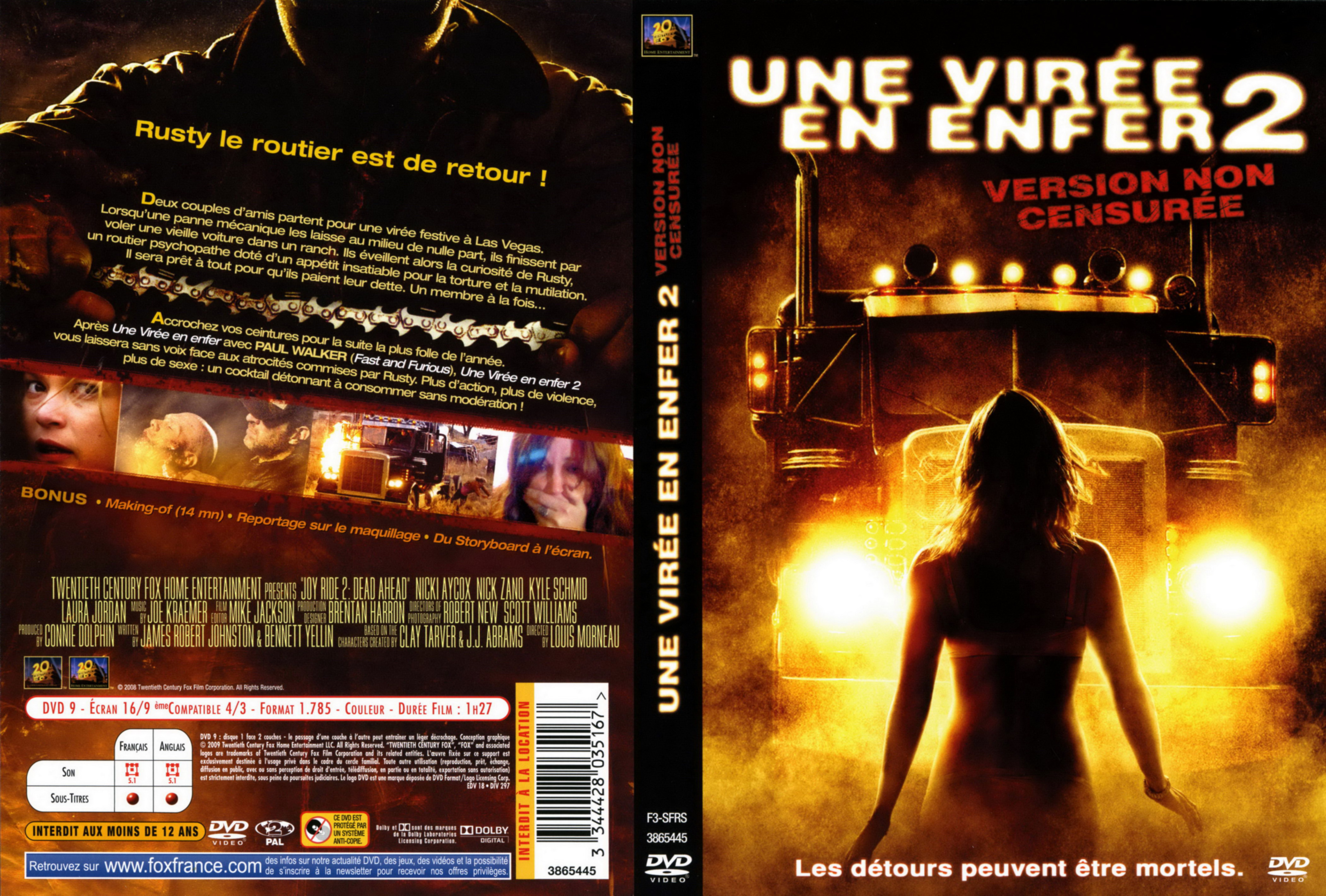 Jaquette DVD Une viree en enfer 2