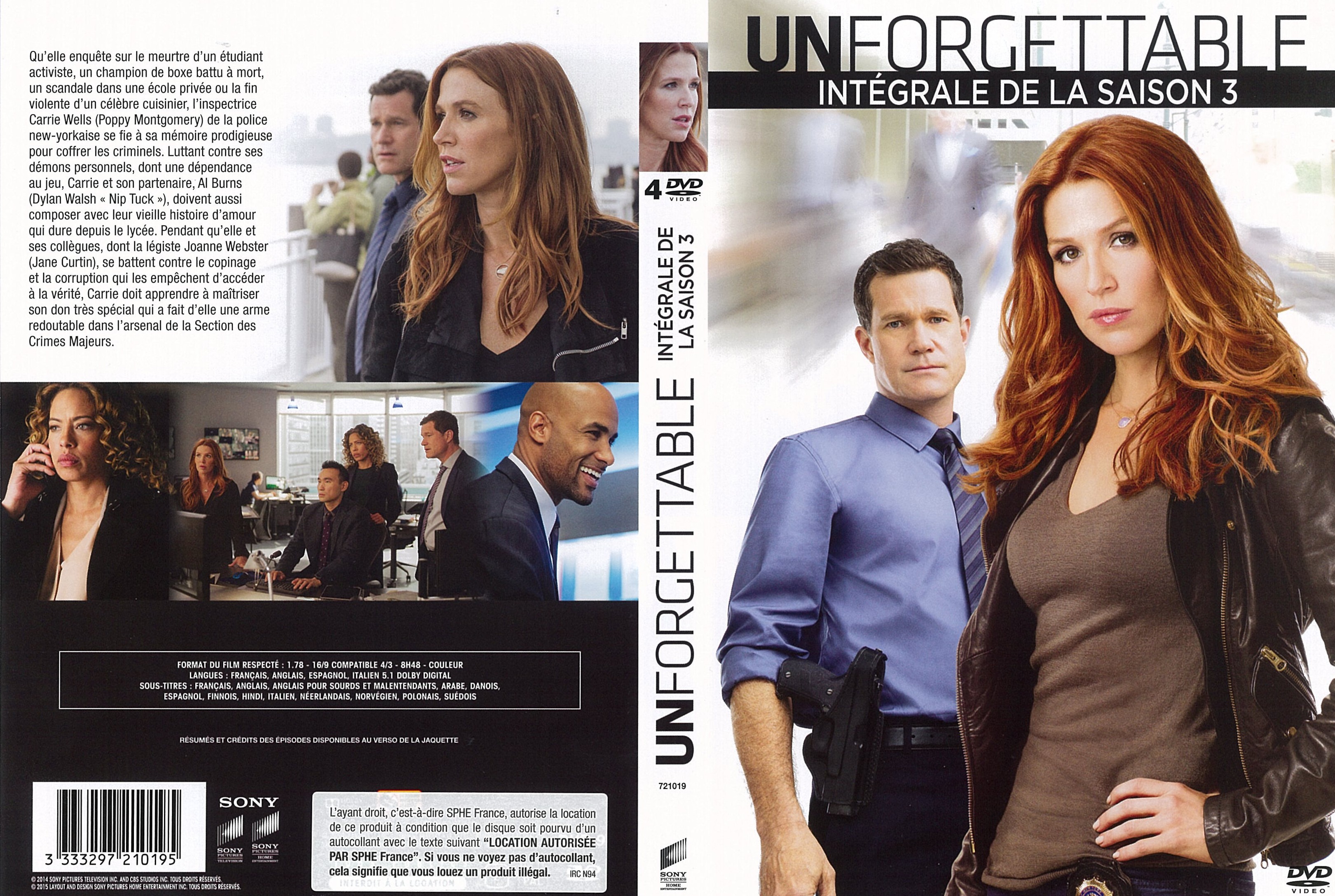 Jaquette DVD Unforgettable Saison 3 COFFRET