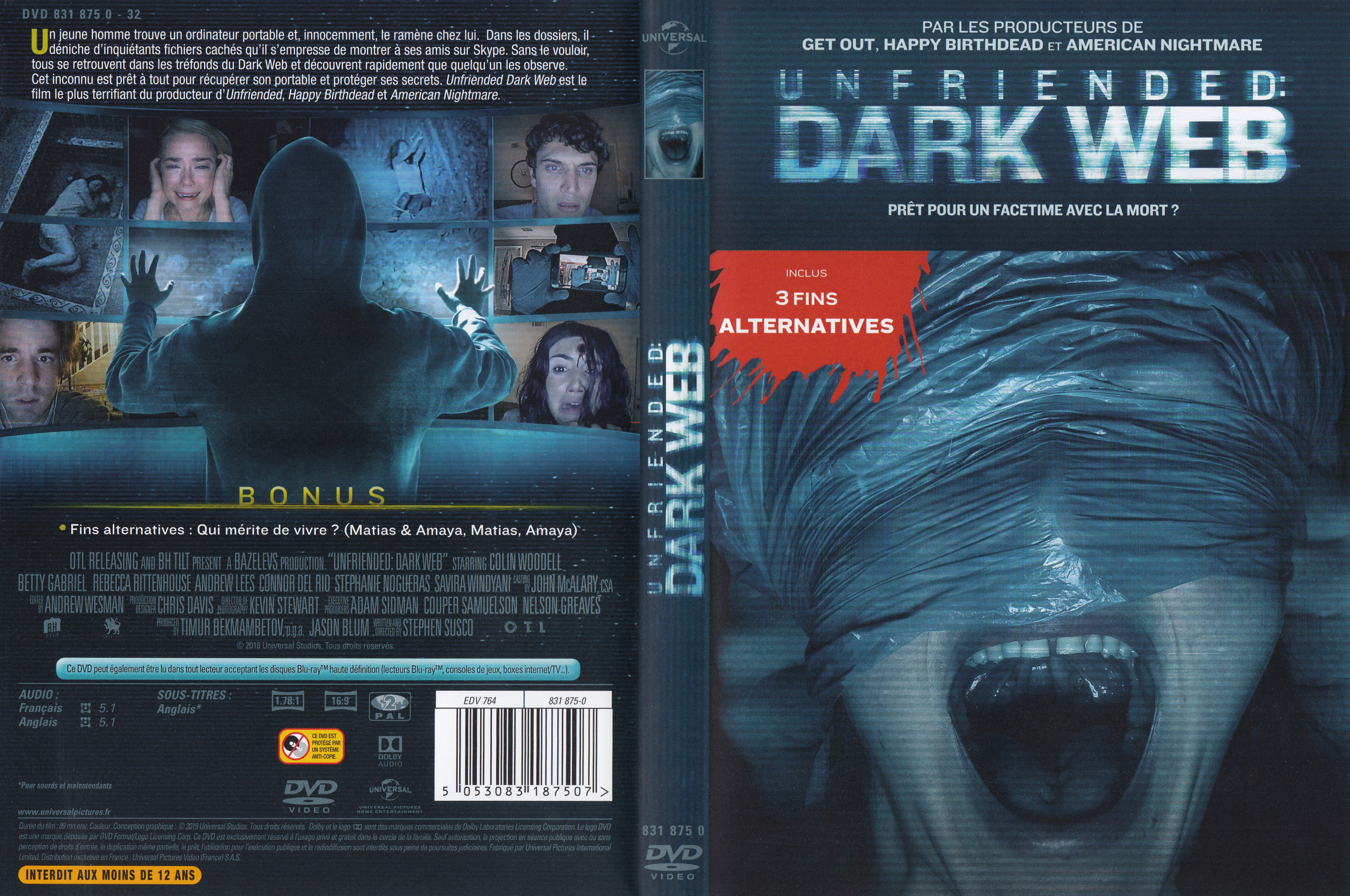 Jaquette DVD Unfriended Dark Web