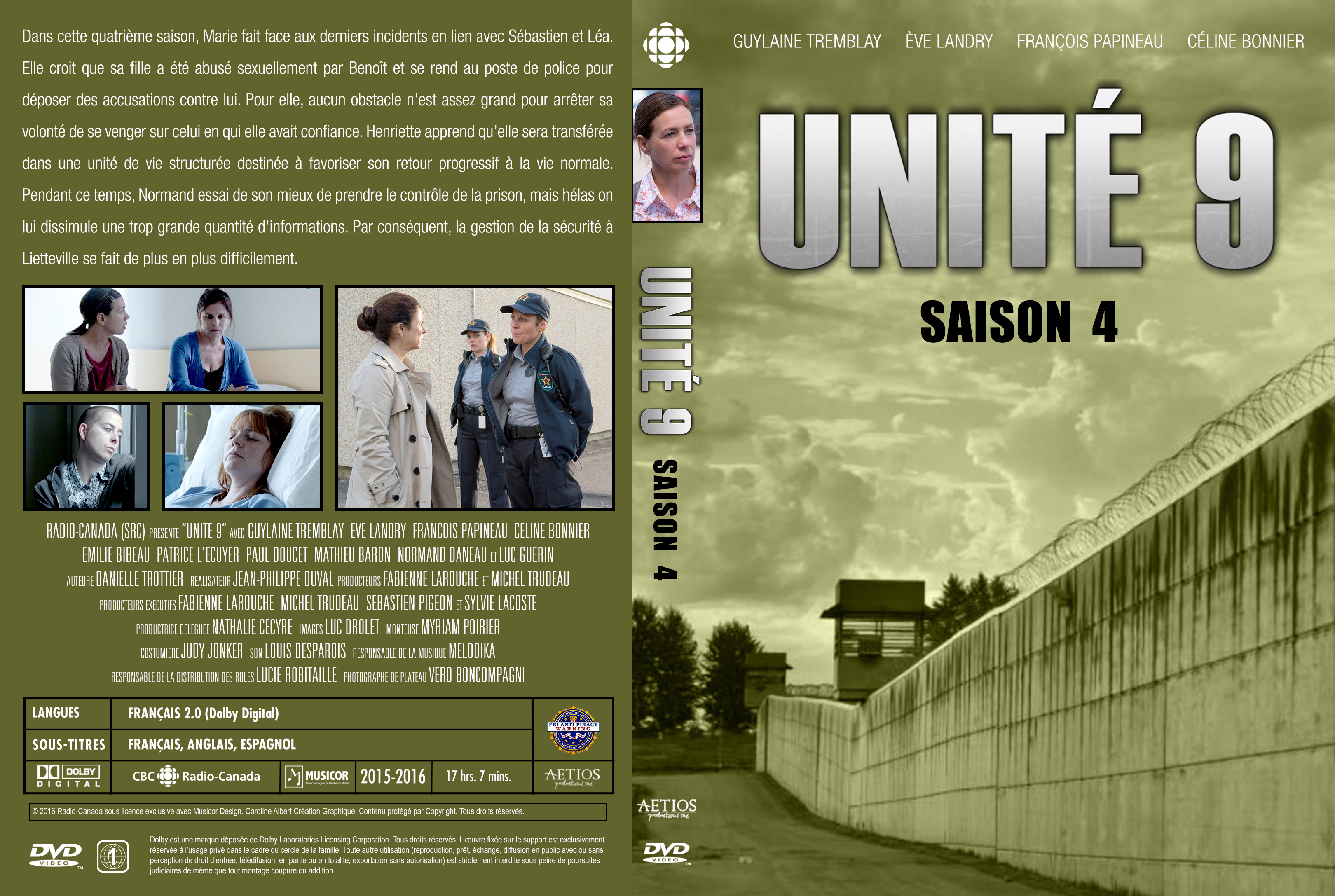 Jaquette DVD Unit 9 saison 4 custom