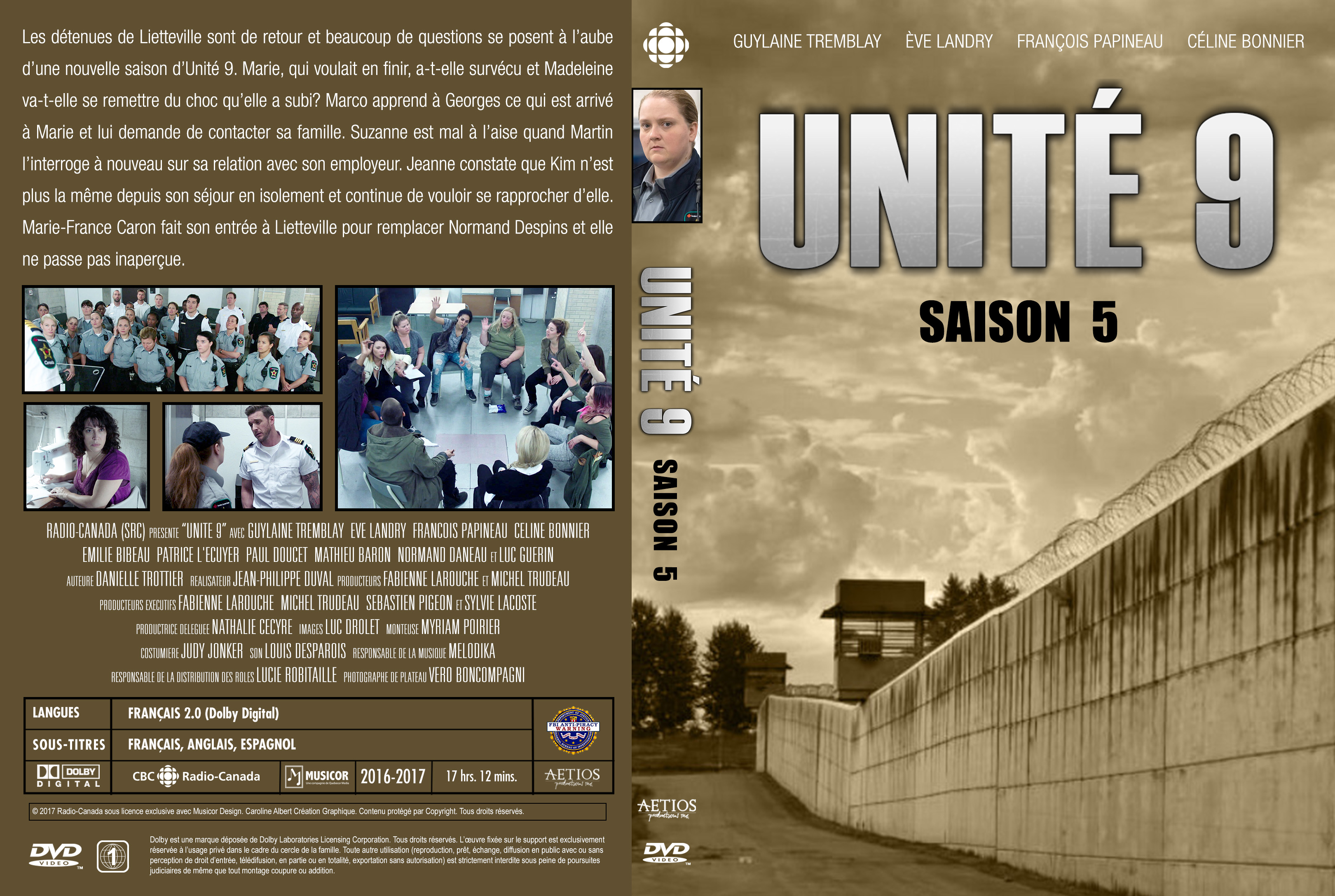 Jaquette DVD Unit 9 saison 5 custom