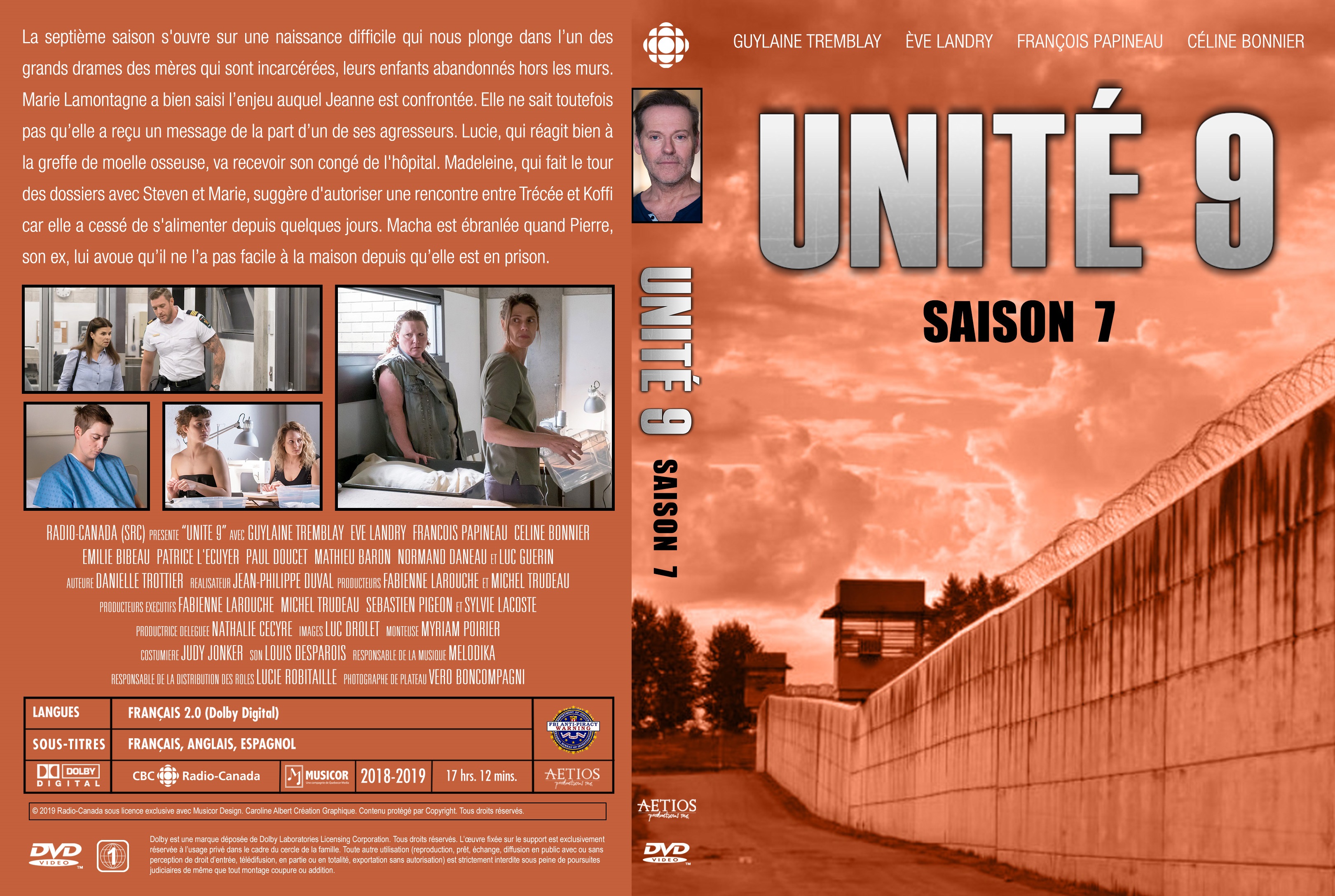 Jaquette DVD Unit 9 saison 7 custom