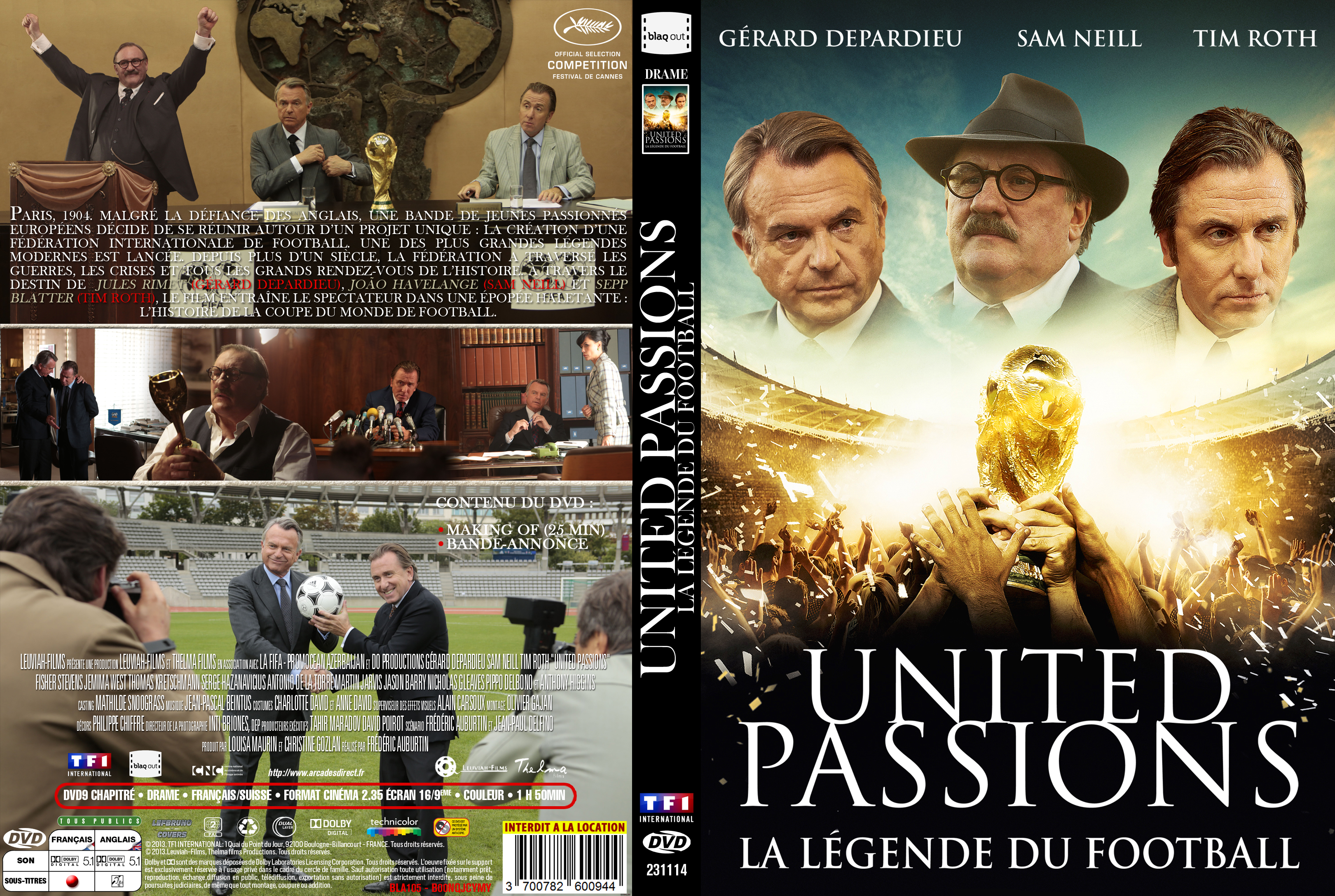 Jaquette DVD United Passions custom