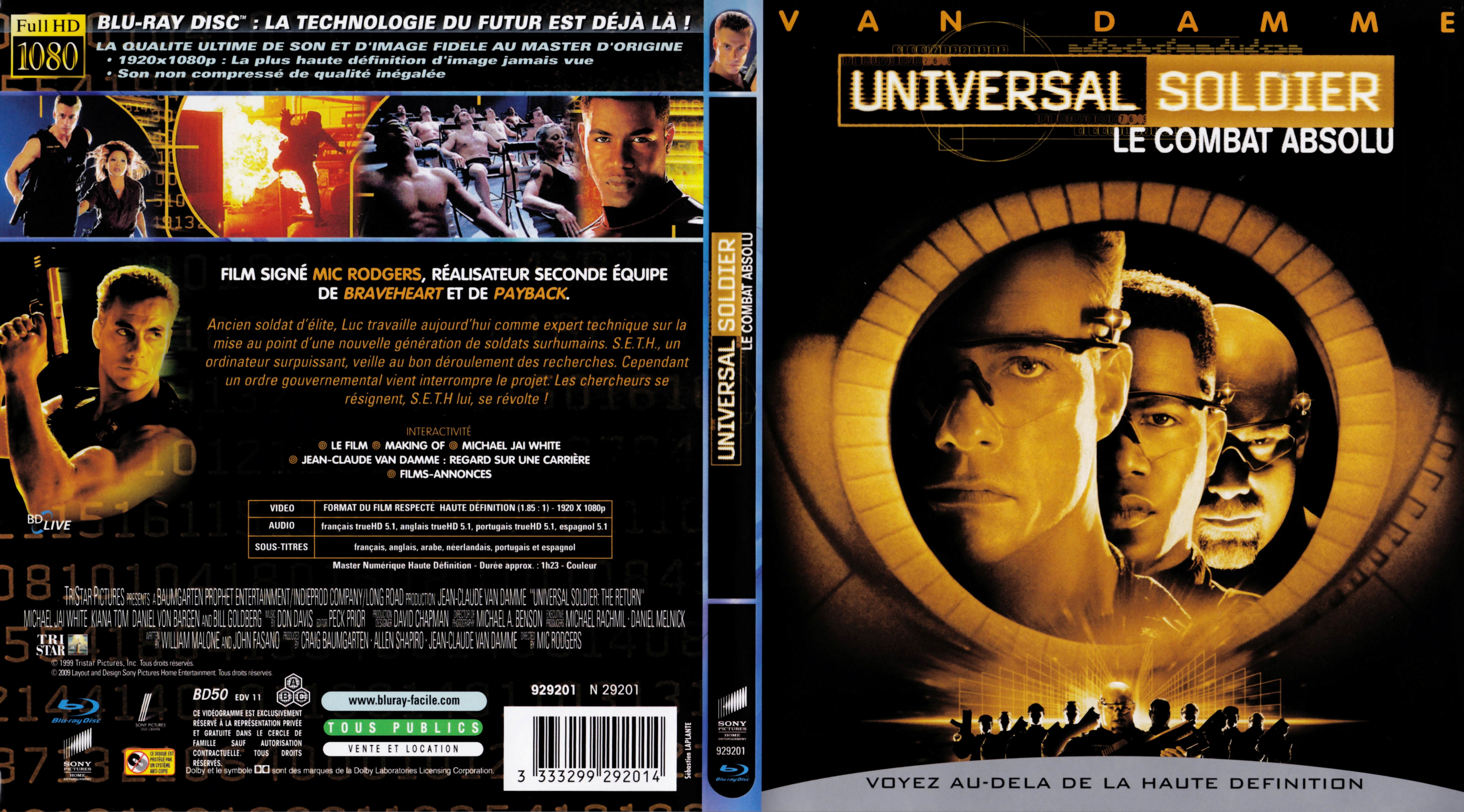 Jaquette DVD Universal soldier Le combat absolu (BLU-RAY)