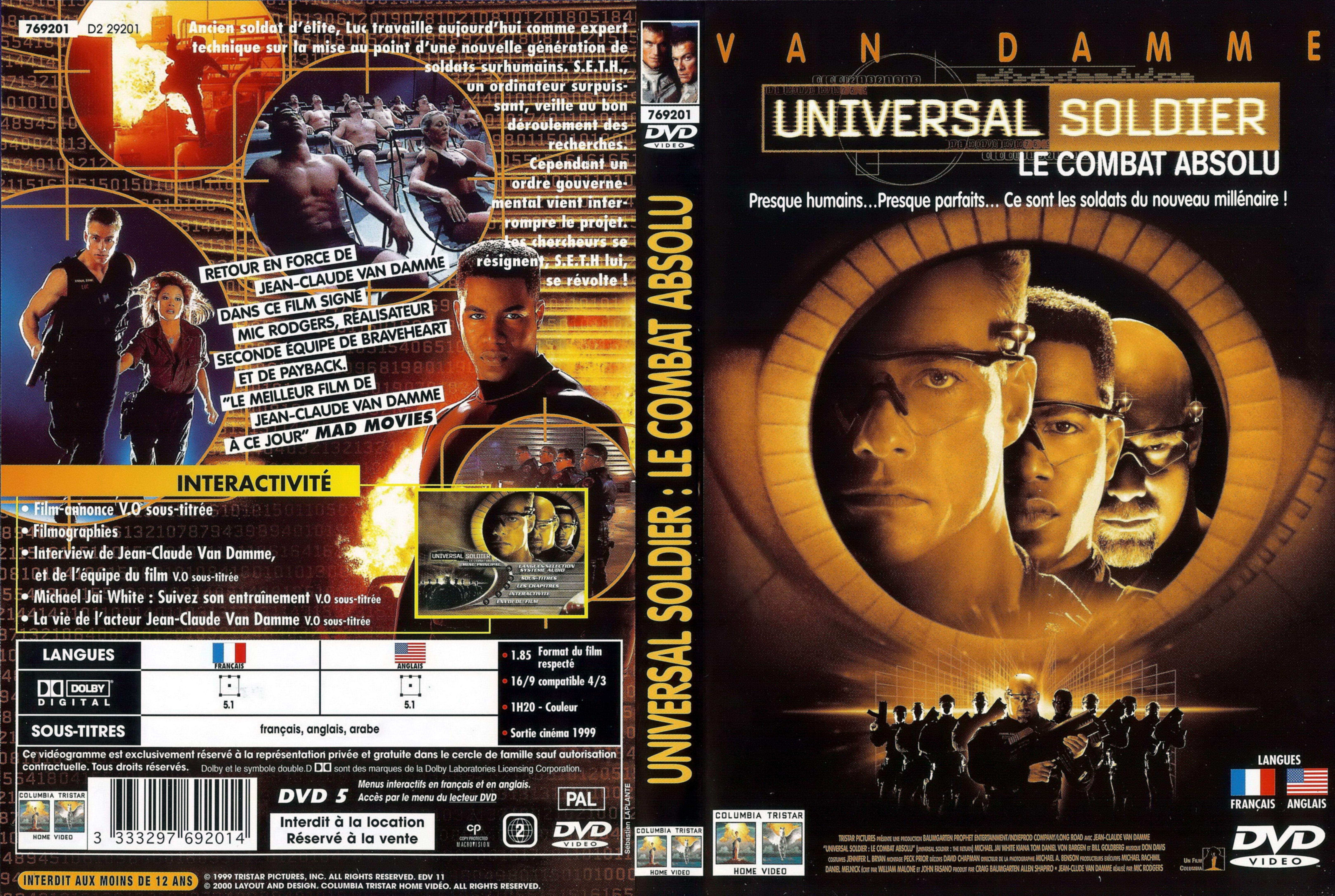 Jaquette DVD Universal soldier le combat absolu
