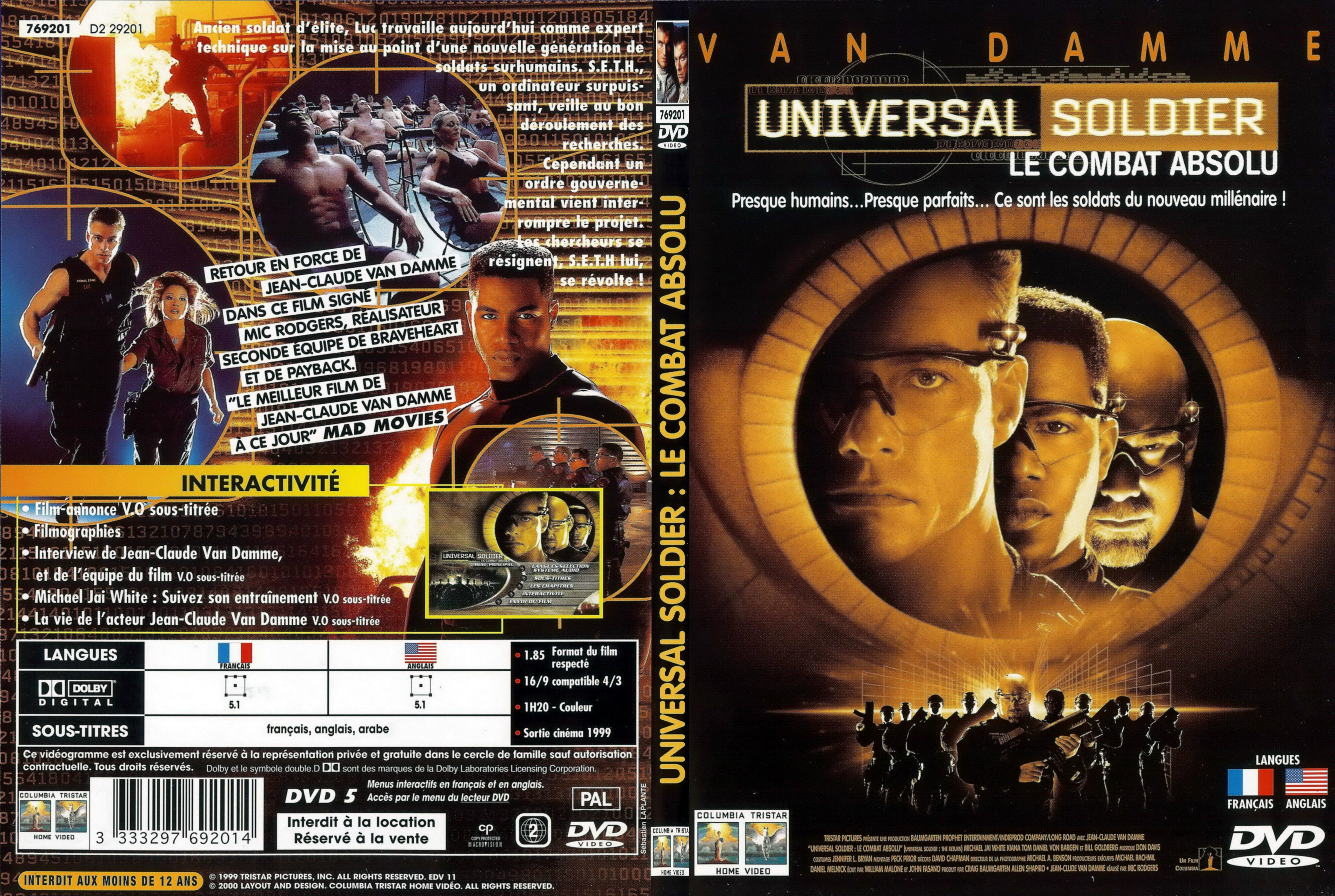 Jaquette DVD Universal soldier le combat absolu - SLIM