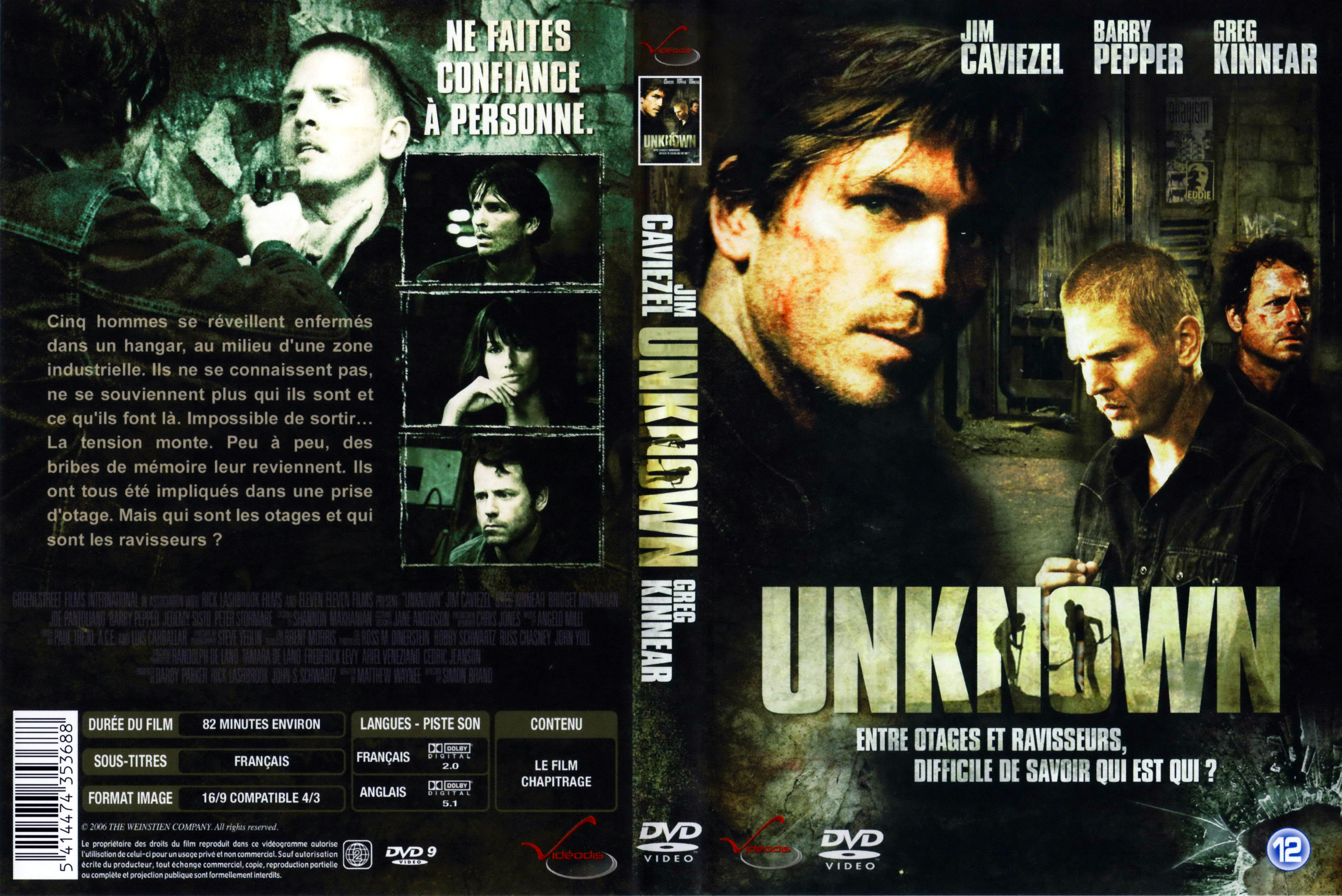 Jaquette DVD Unknown VERS BELGE