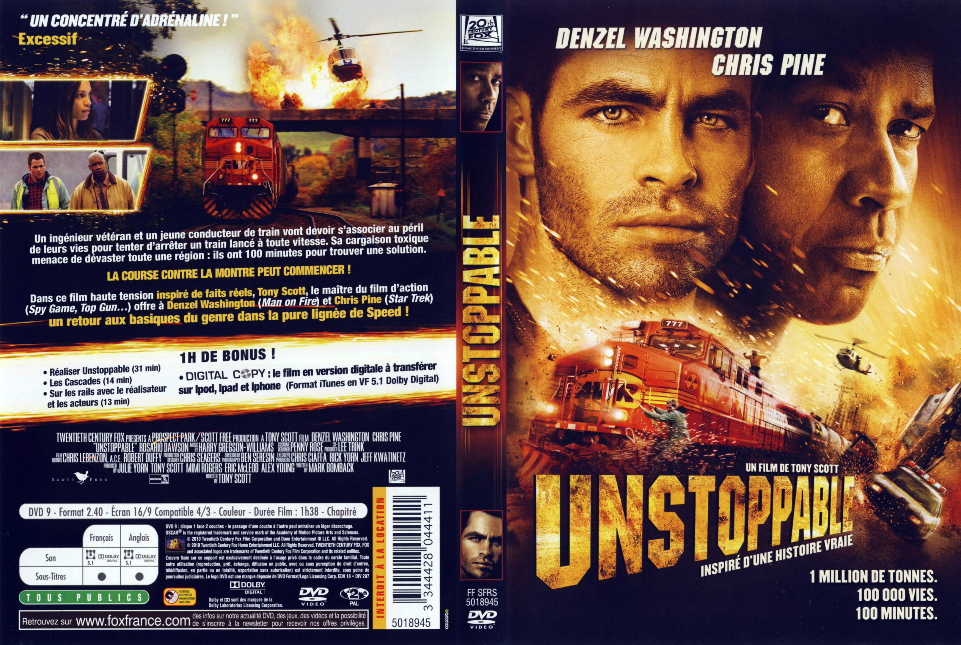 Jaquette DVD Unstoppable