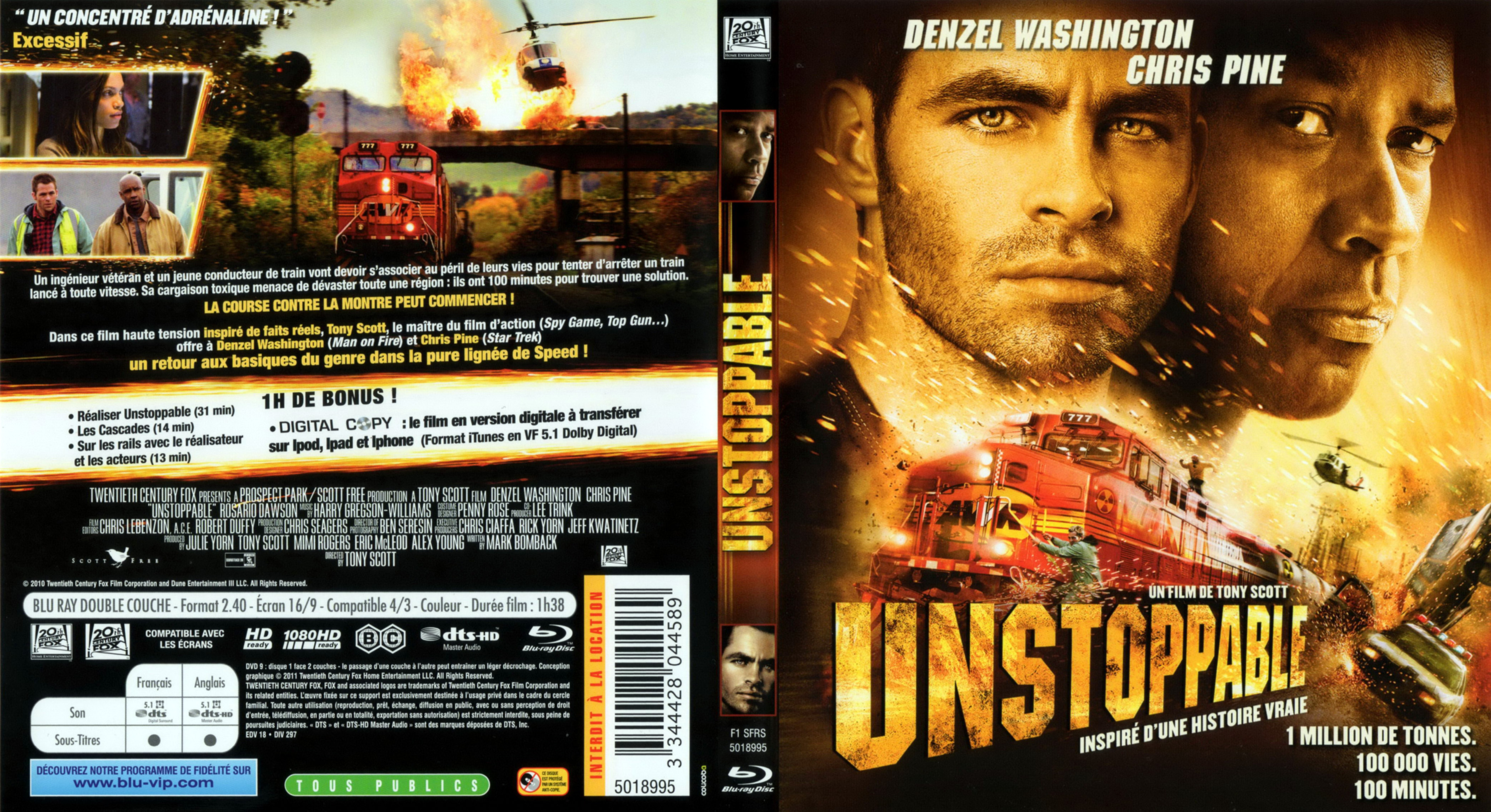 Jaquette DVD Unstoppable (BLU-RAY)