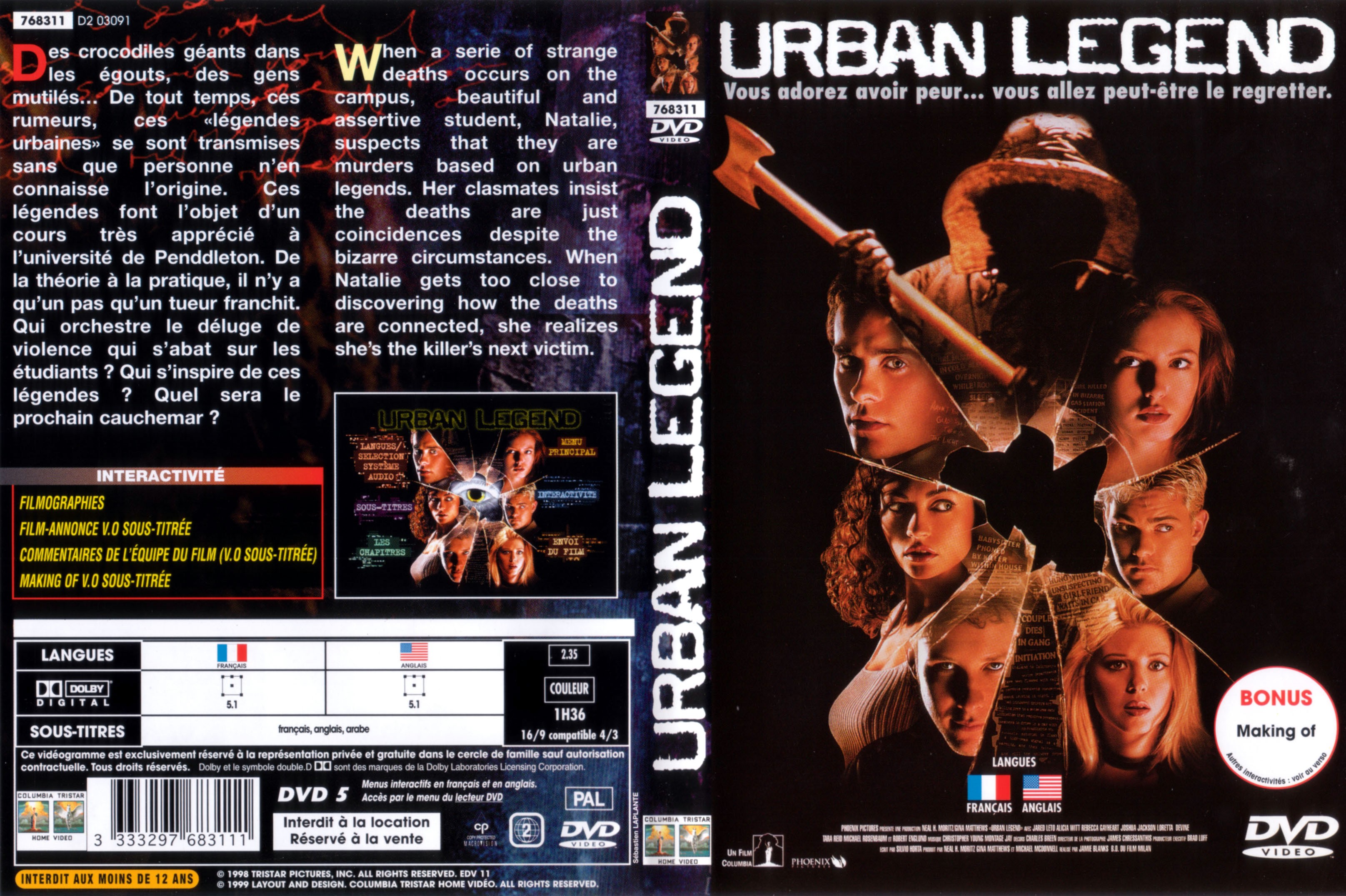 Jaquette DVD Urban legend
