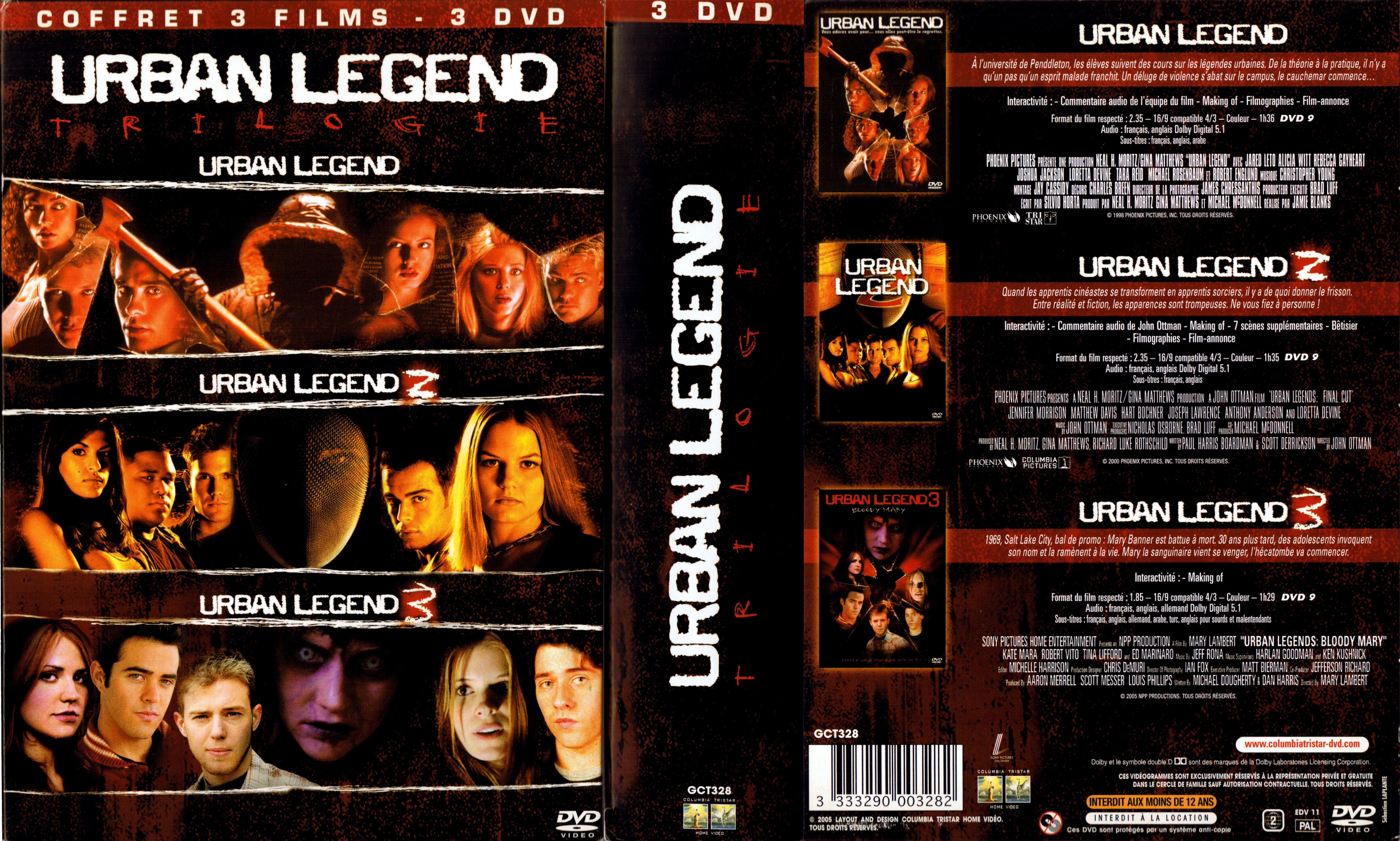 Jaquette DVD Urban legend COFFRET