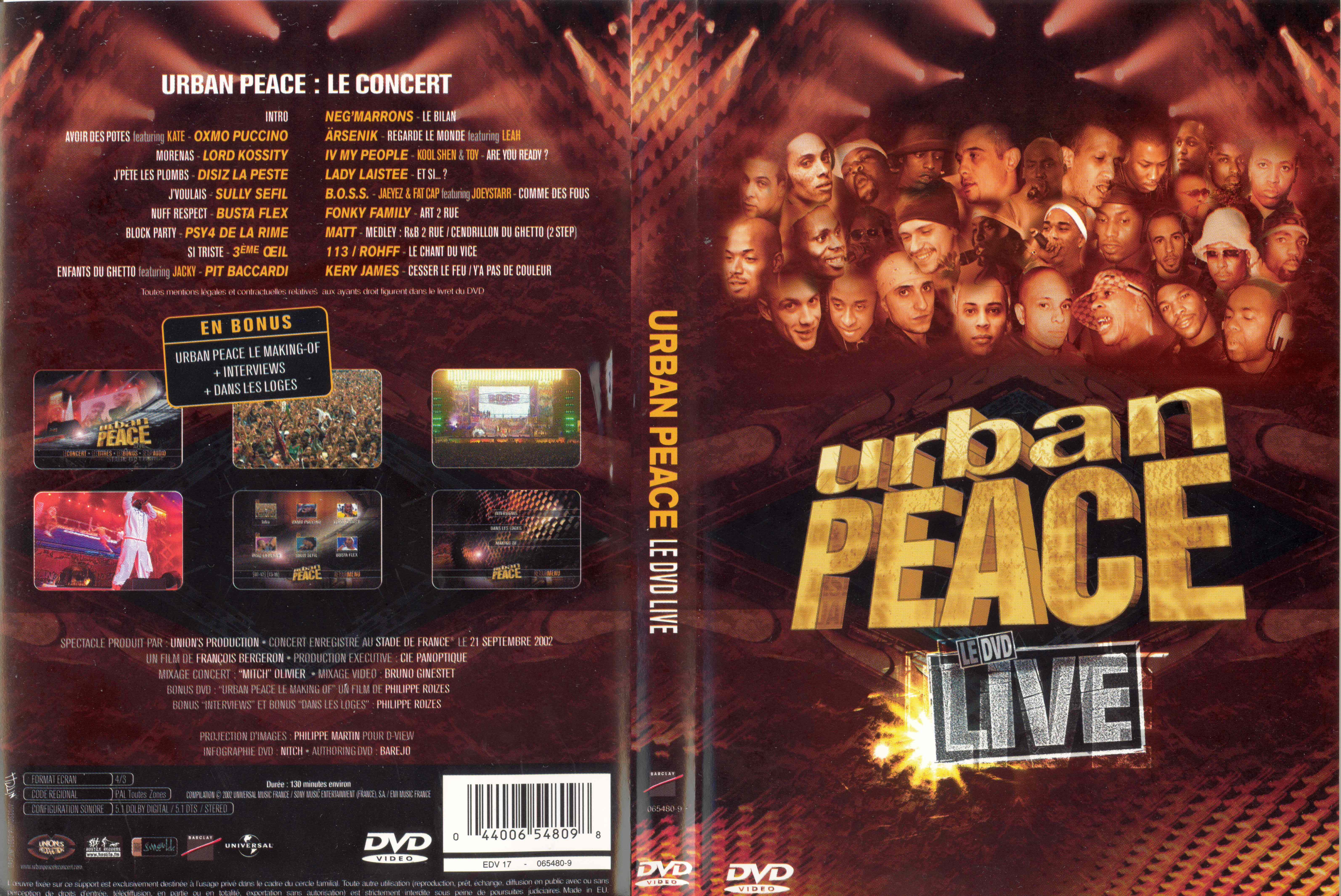 Jaquette DVD Urban peace