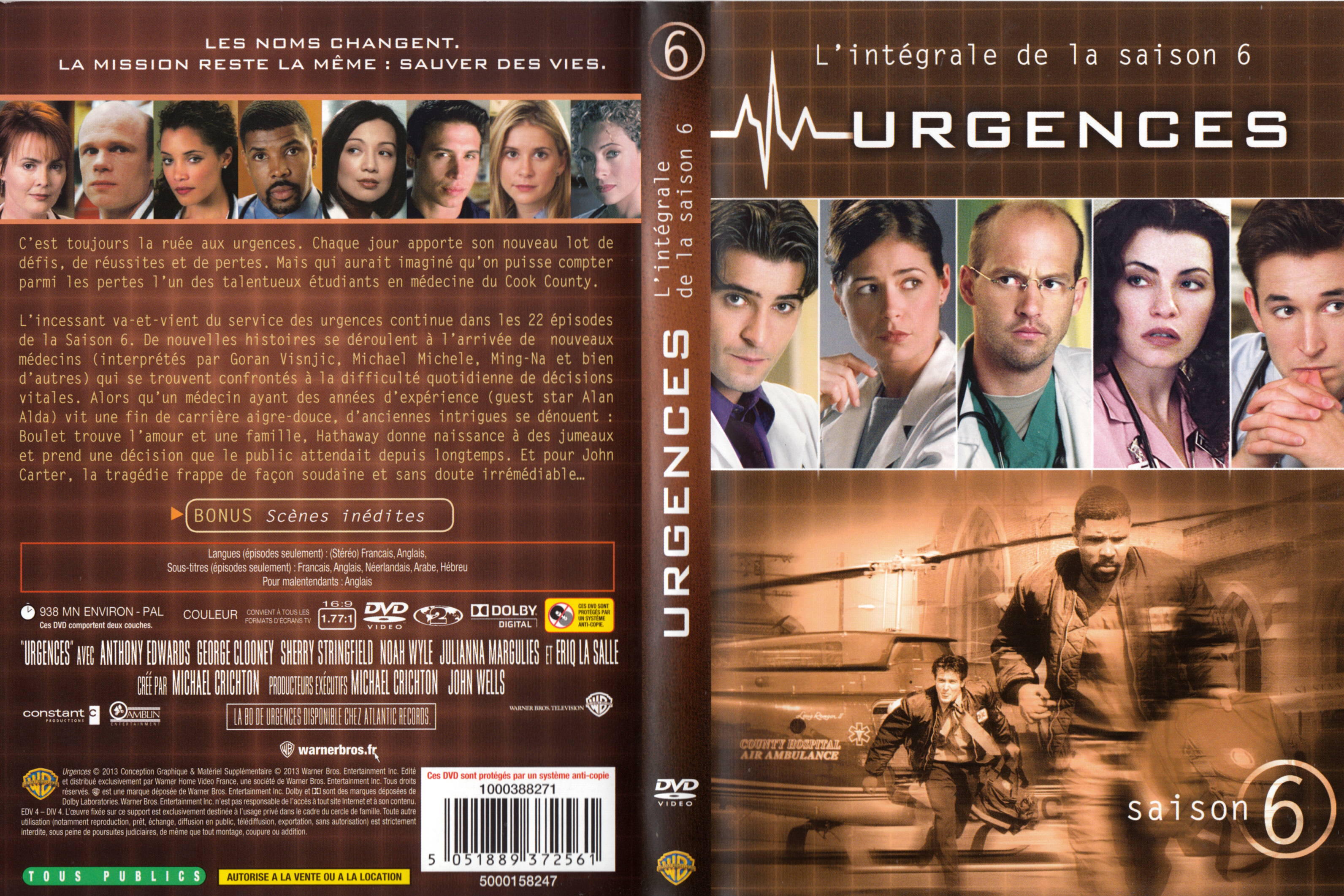 Jaquette DVD Urgences saison 06 COFFRET