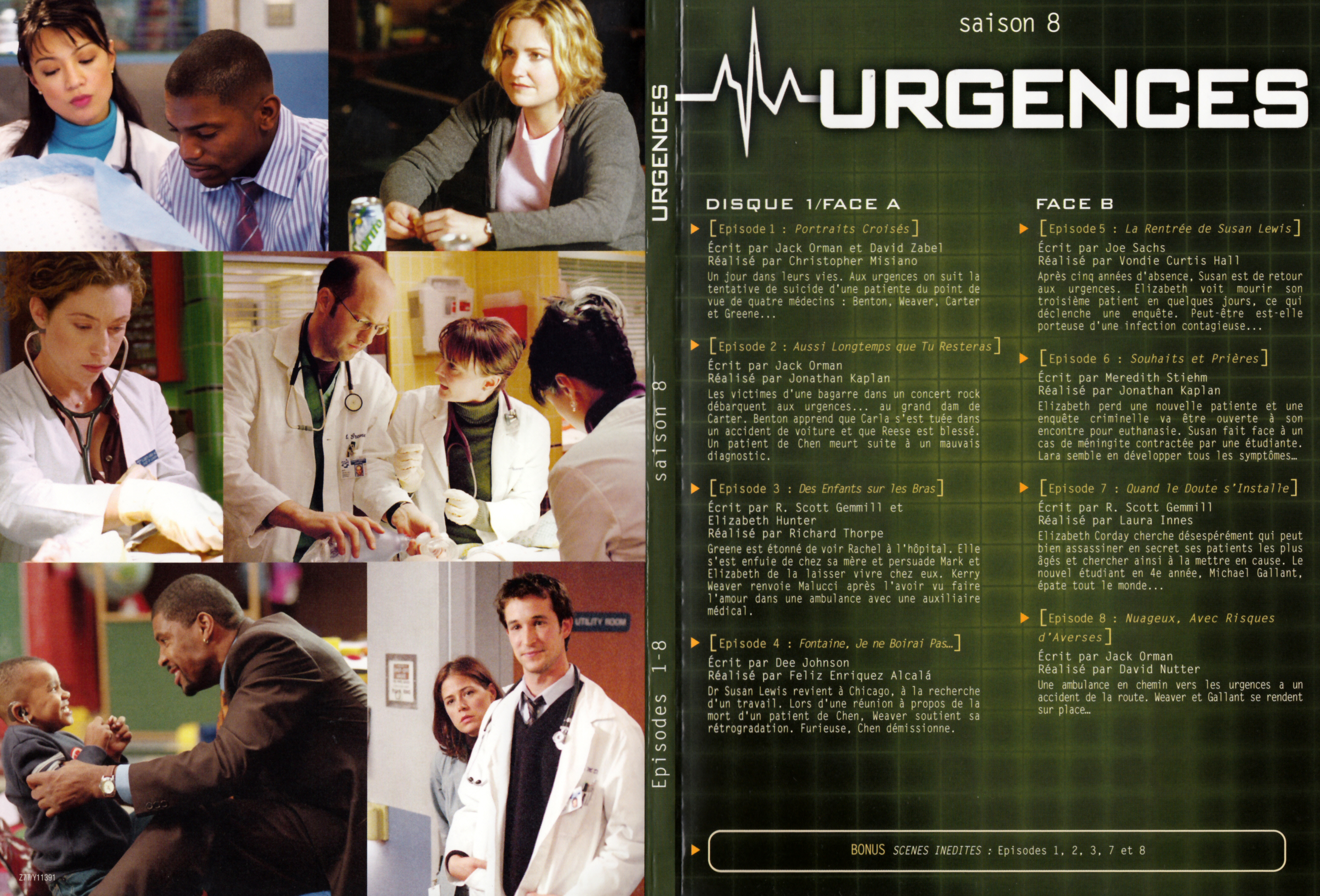 Jaquette DVD Urgences saison 08 DVD 1